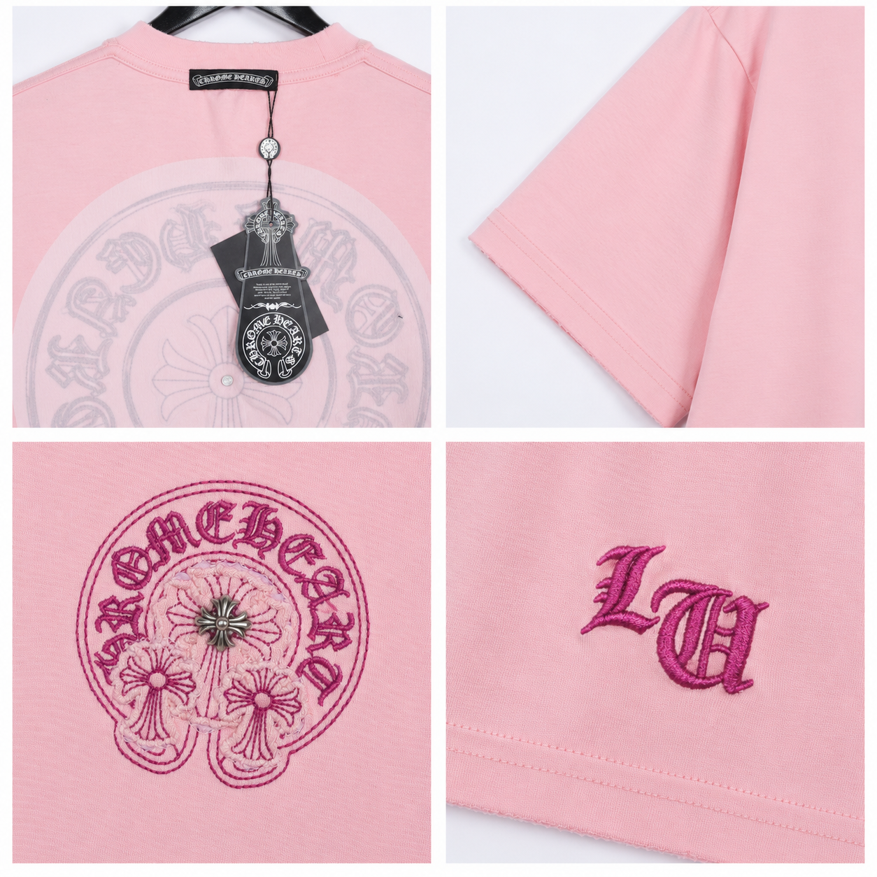 [CHROME HEARTS] 크롬하츠 호스슈 크로스 패치 자수 반팔 티셔츠