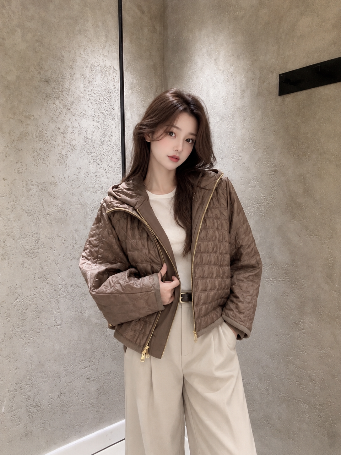 [MONCLER] 몽클레르 경량 퀼팅 후드 재킷