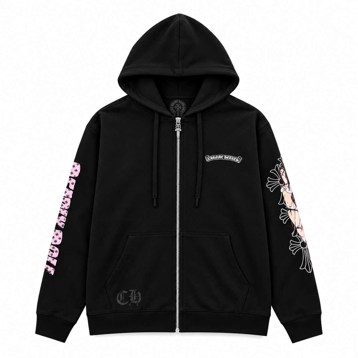[CHROME HEARTS] 크롬하츠 데들리 돌 그래픽 후드 집업