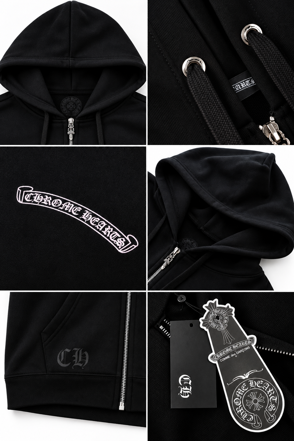 [CHROME HEARTS] 크롬하츠 데들리 돌 그래픽 후드 집업