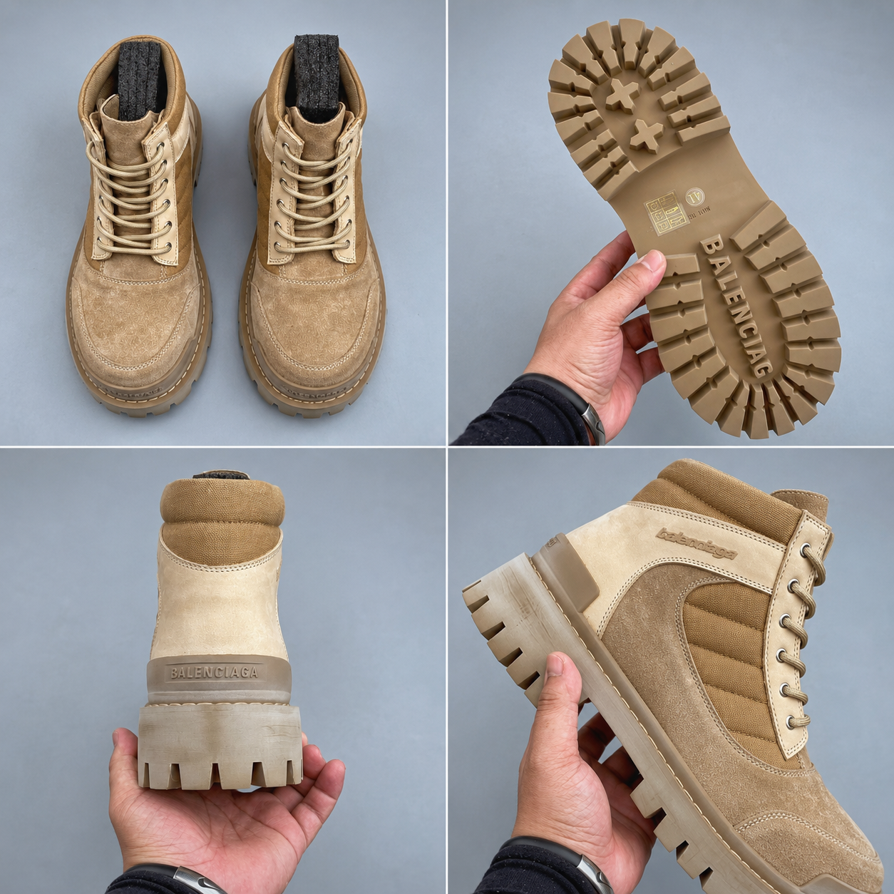 [BALENCIAGA] 발렌시아가 컴뱃 스트라이크 스웨이드 앵클 부츠