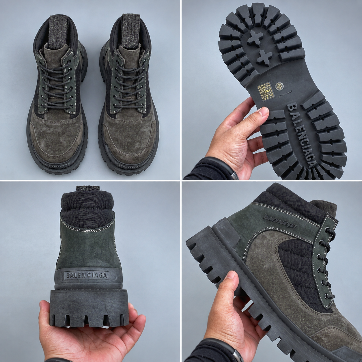 [BALENCIAGA] 발렌시아가 컴뱃 스트라이크 스웨이드 앵클 부츠