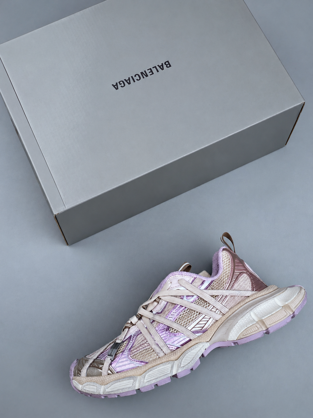 [BALENCIAGA] 발렌시아가 파리 3XL 스파이더맨 메탈릭 스트랩 스니커즈