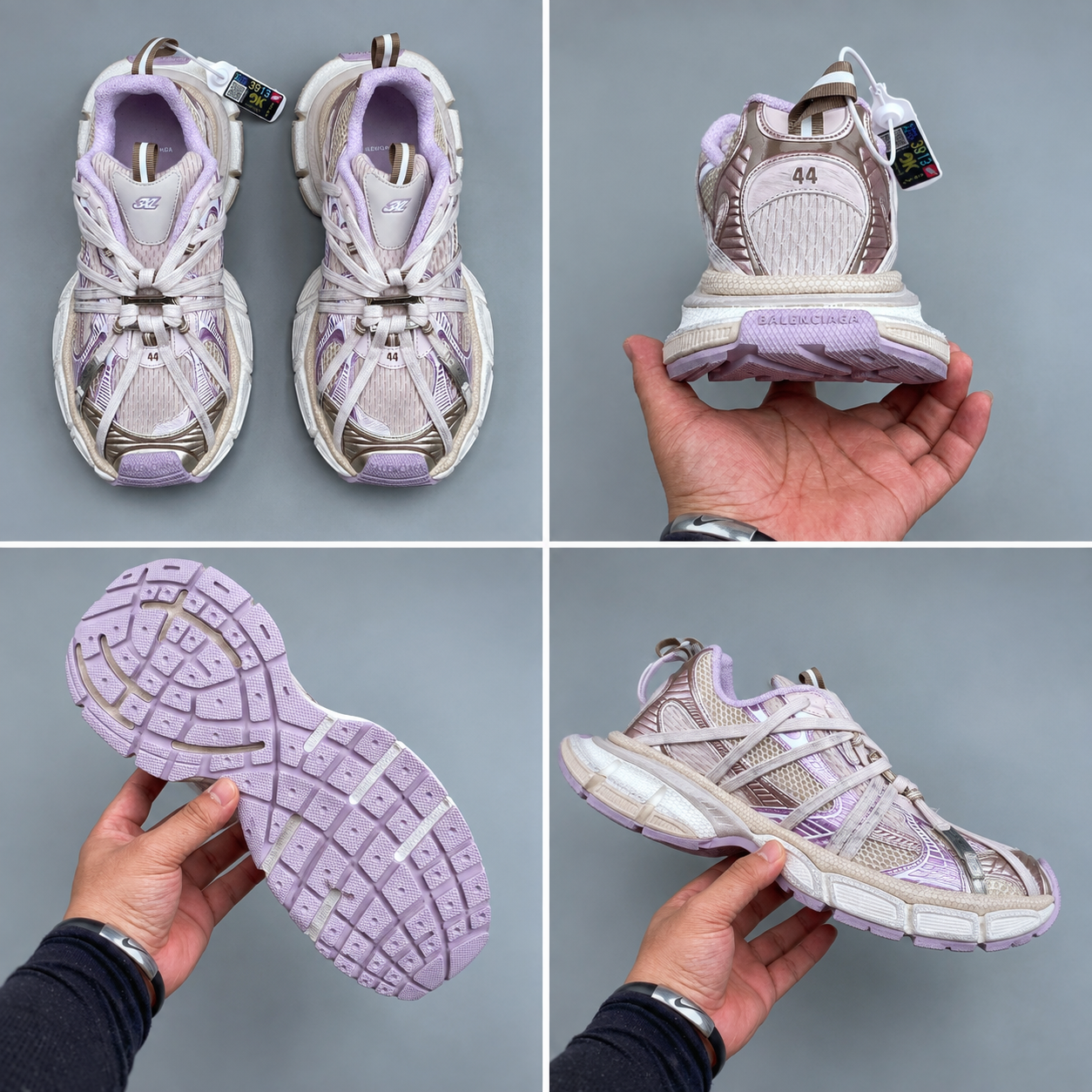 [BALENCIAGA] 발렌시아가 파리 3XL 스파이더맨 메탈릭 스트랩 스니커즈