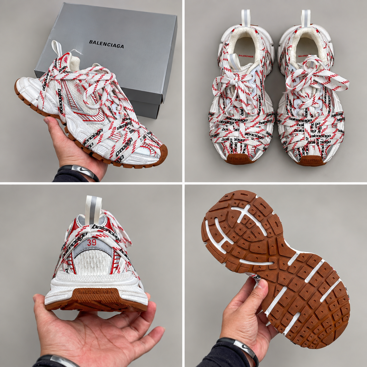 [BALENCIAGA] 발렌시아가 3XL 파리 X 제너레이션 메쉬 로우탑 스니커즈
