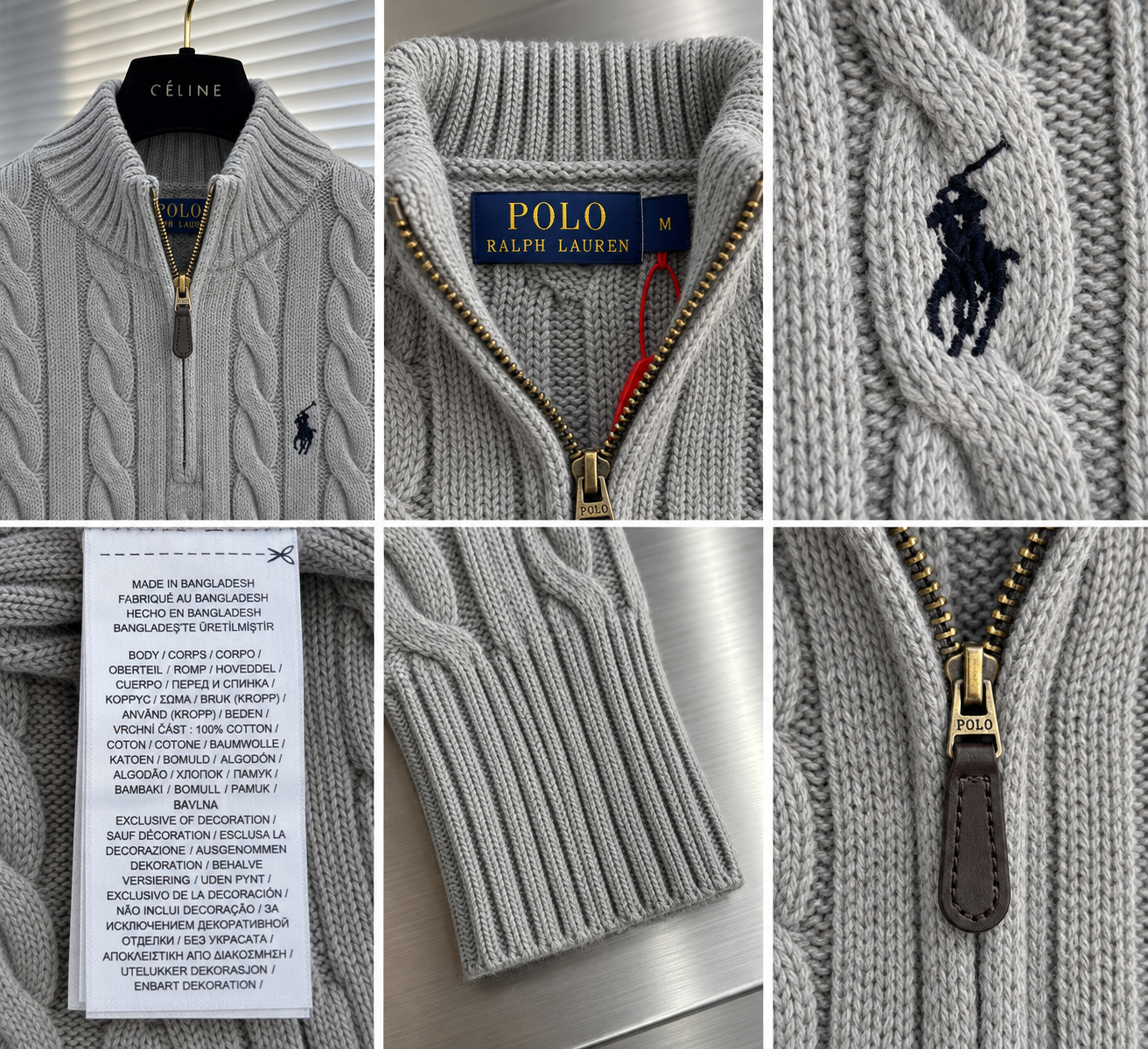 [POLO RALPH LAUREN] 폴로 랄프 로렌 케이블 니트 하프집업 스웨터