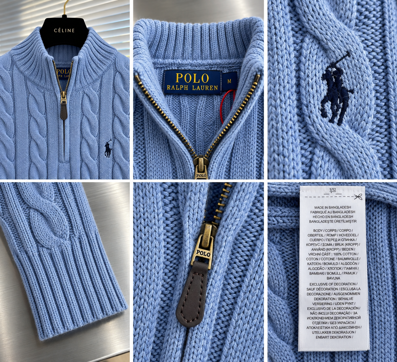[POLO RALPH LAUREN] 폴로 랄프 로렌 케이블 니트 하프집업 스웨터
