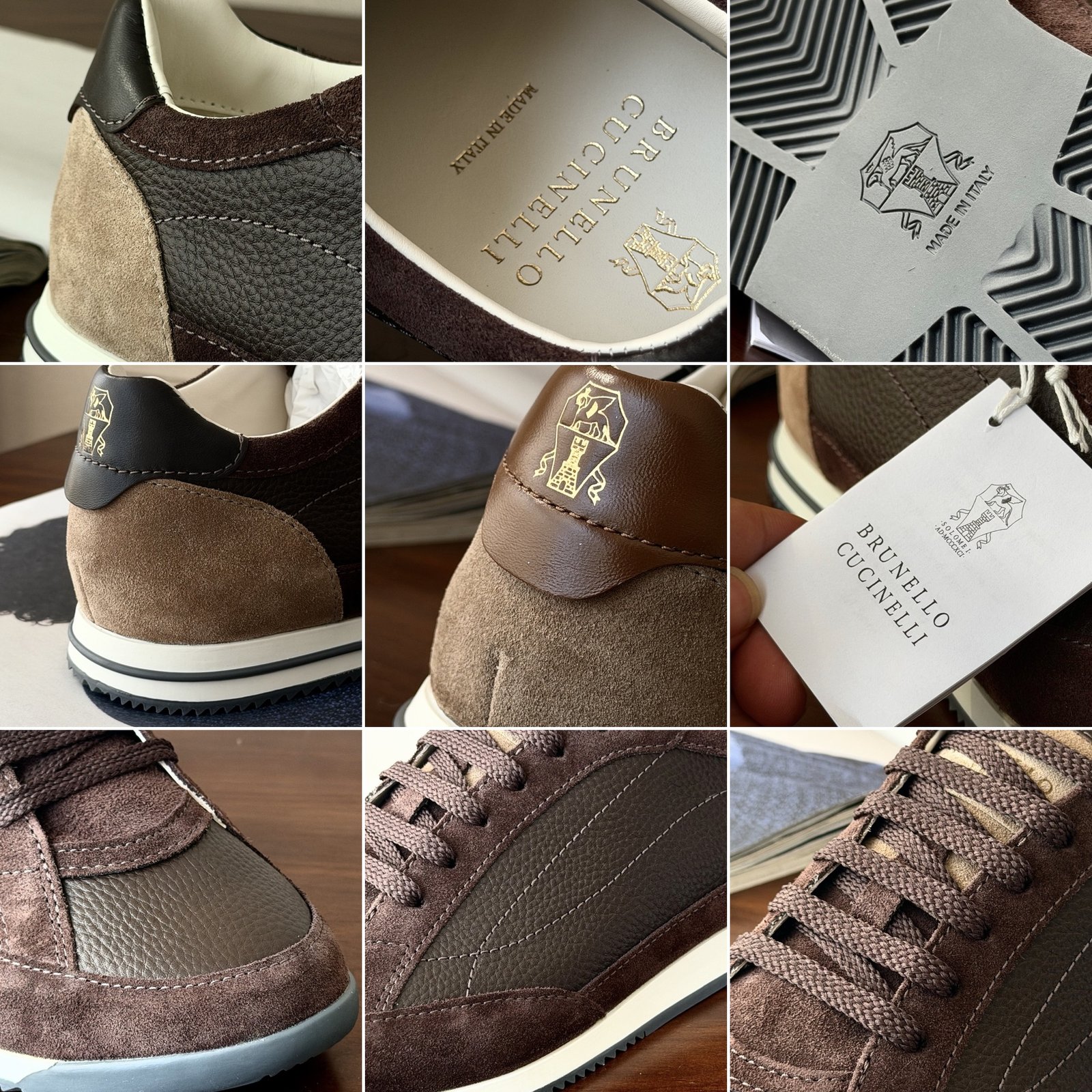 [BRUNELLO CUCINELLI] 브루넬로 쿠치넬리 레더 스웨이드 스니커즈