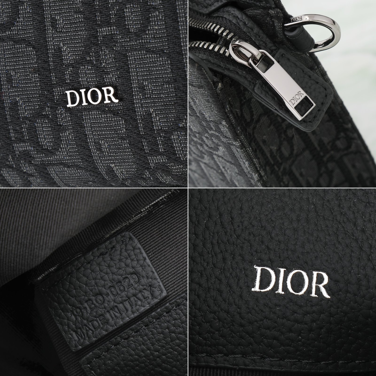 [DIOR] 디올 A5 트라이앵글 오블리크 자카드 클러치 블랙