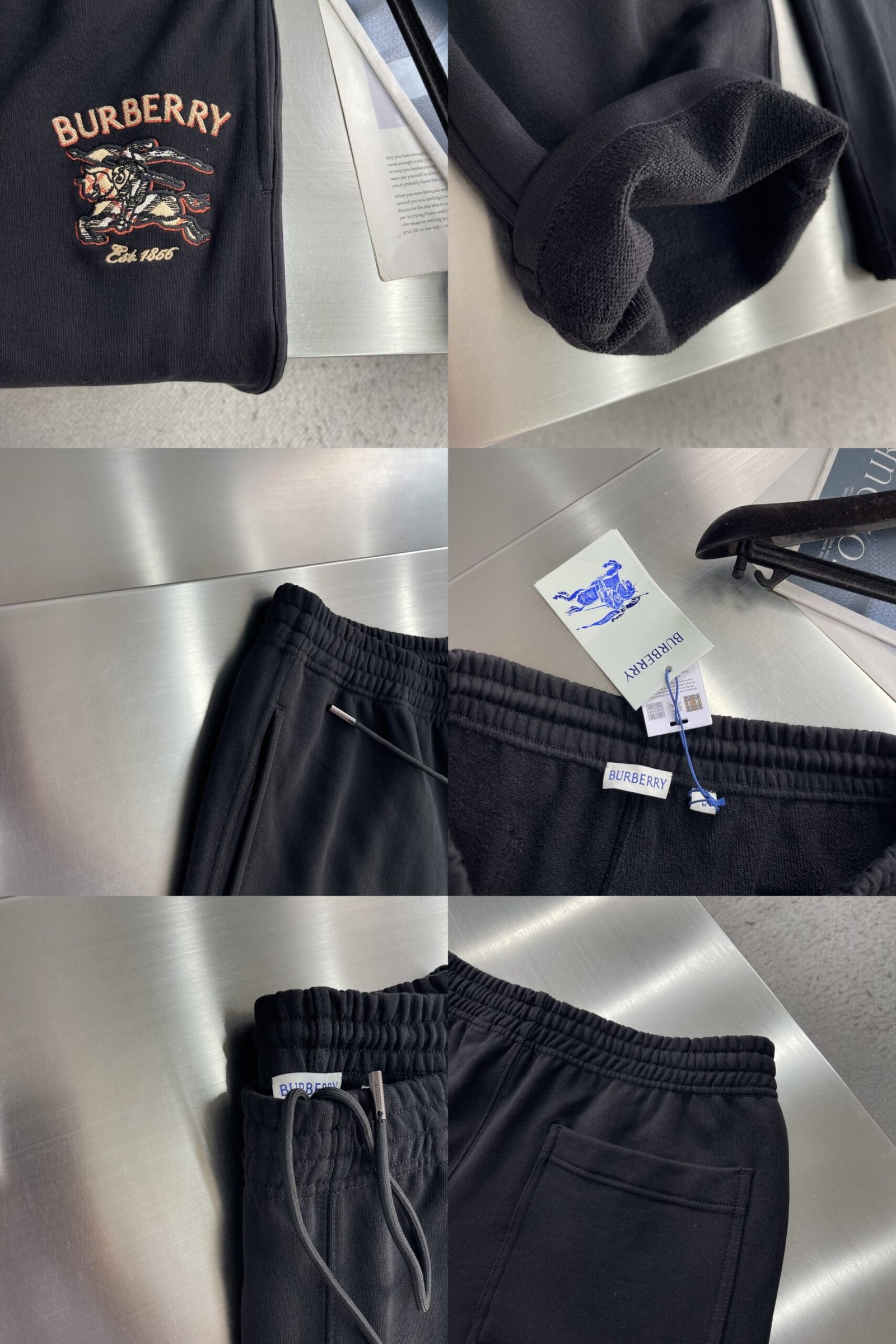 [BURBERRY] 버버리 승마 기사 로고 자수 트랙 팬츠