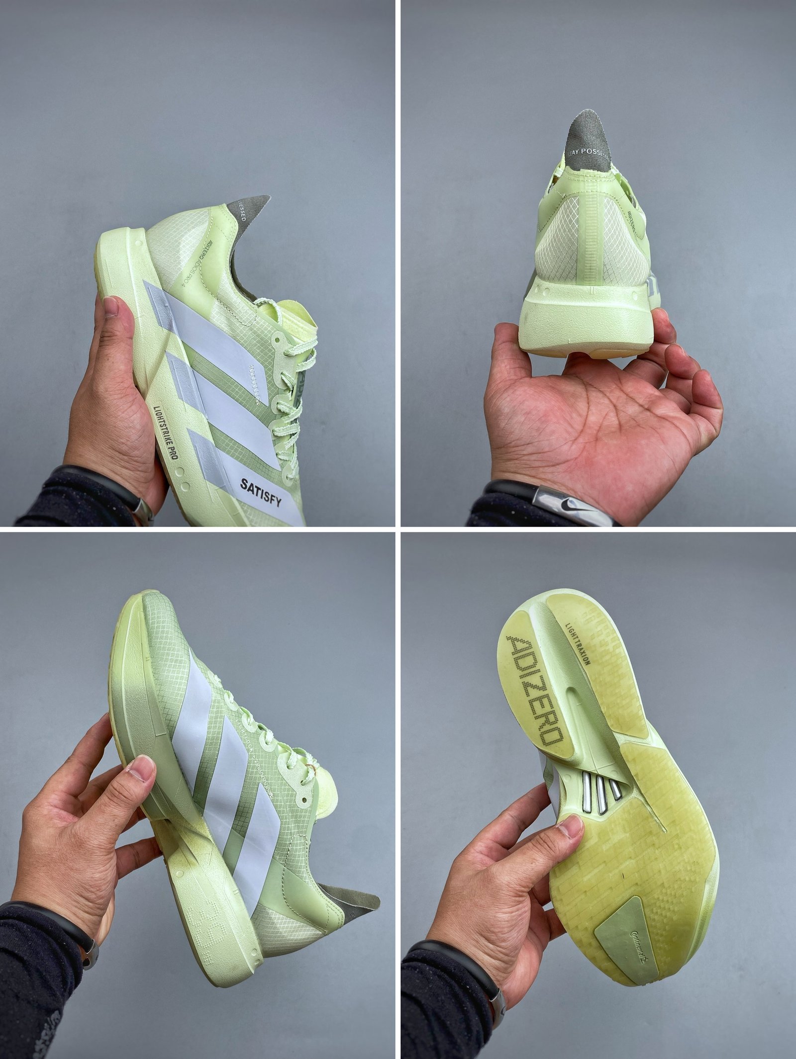 [ADIDAS × SATISFY] 아디다스 아디제로 아디오스 프로 4 사티스파이 러닝화