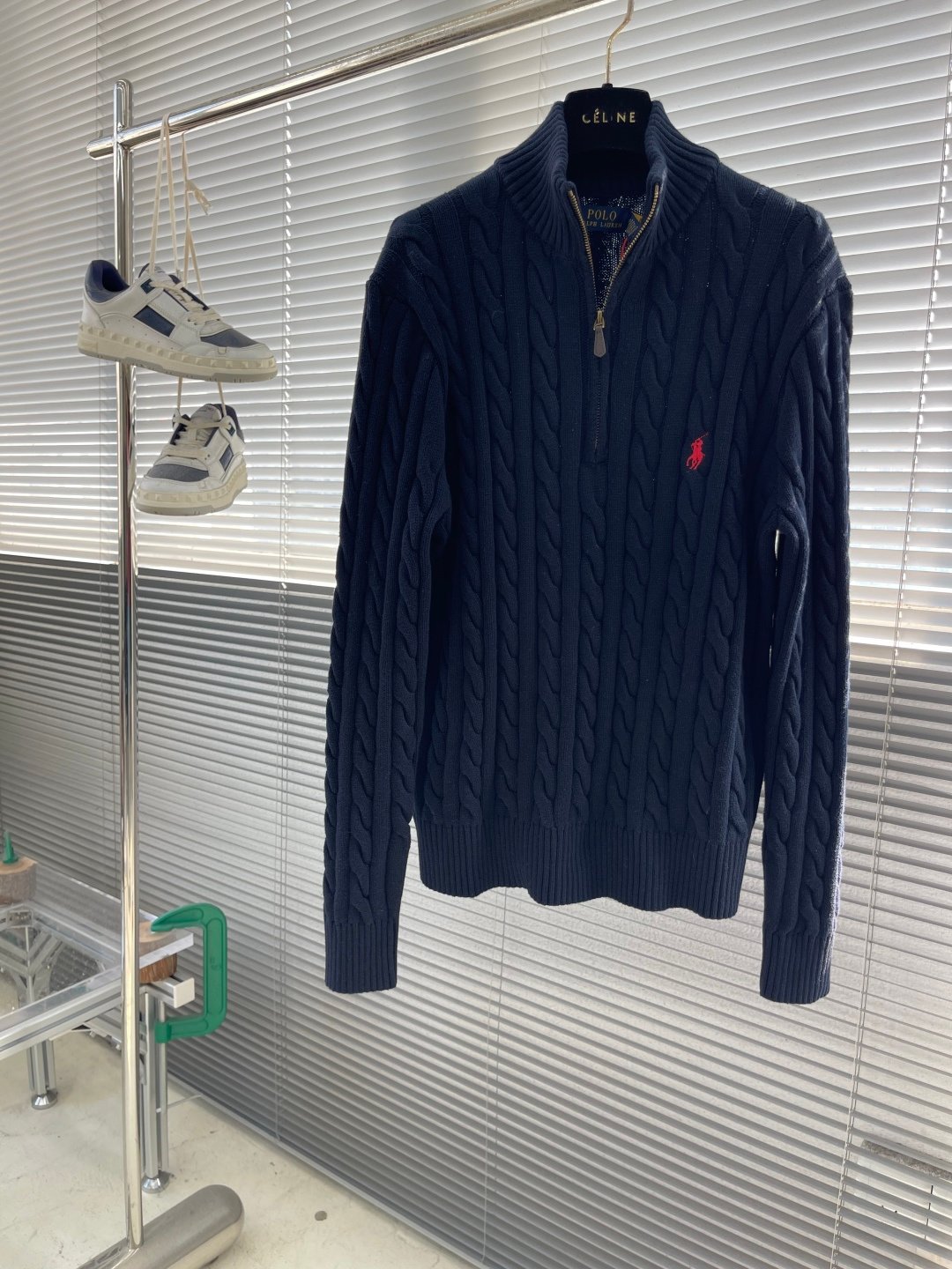 [POLO RALPH LAUREN] 폴로 랄프 로렌 케이블 니트 하프집업 스웨터