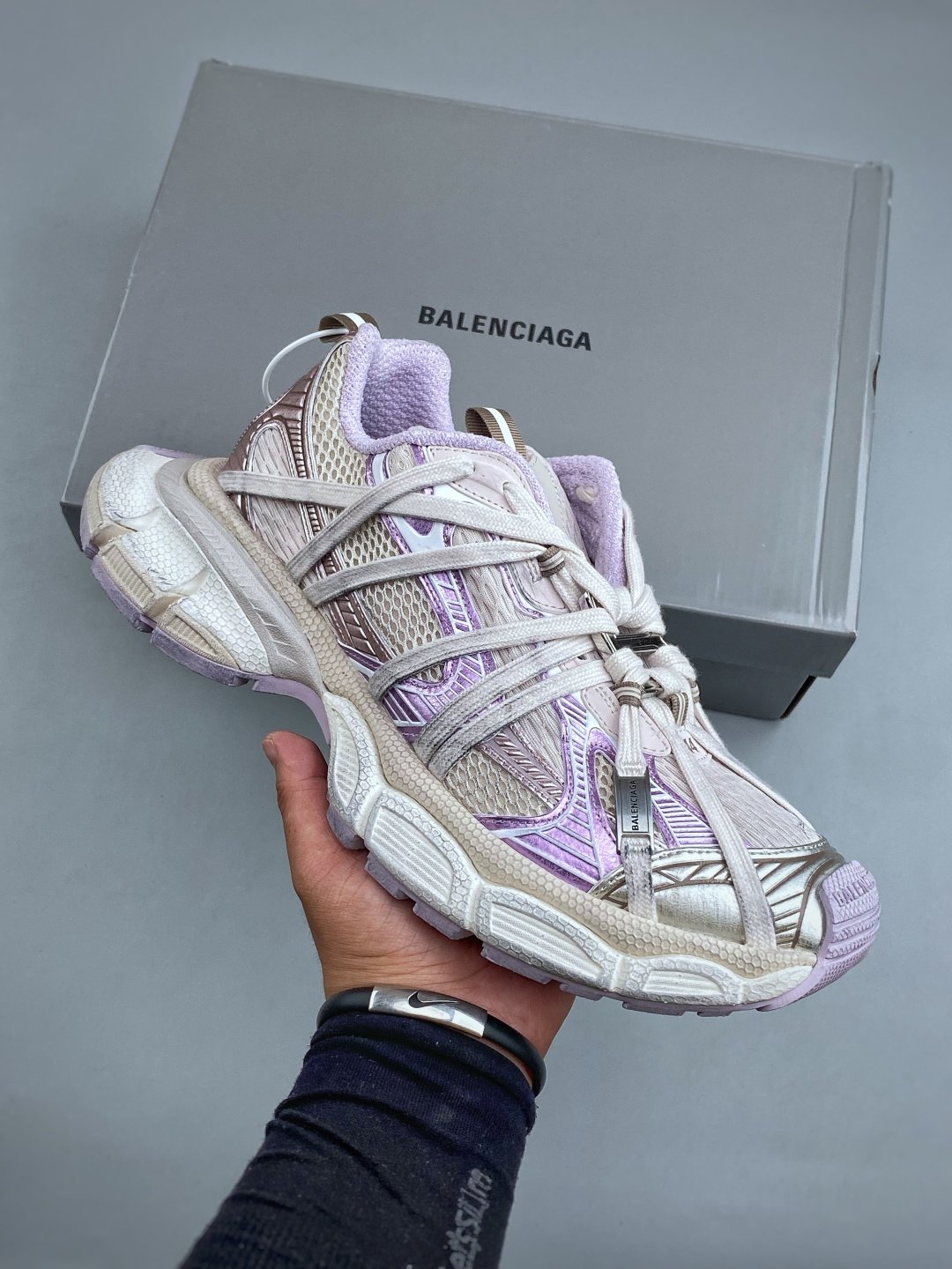 [BALENCIAGA] 발렌시아가 파리 3XL 스파이더맨 메탈릭 스트랩 스니커즈
