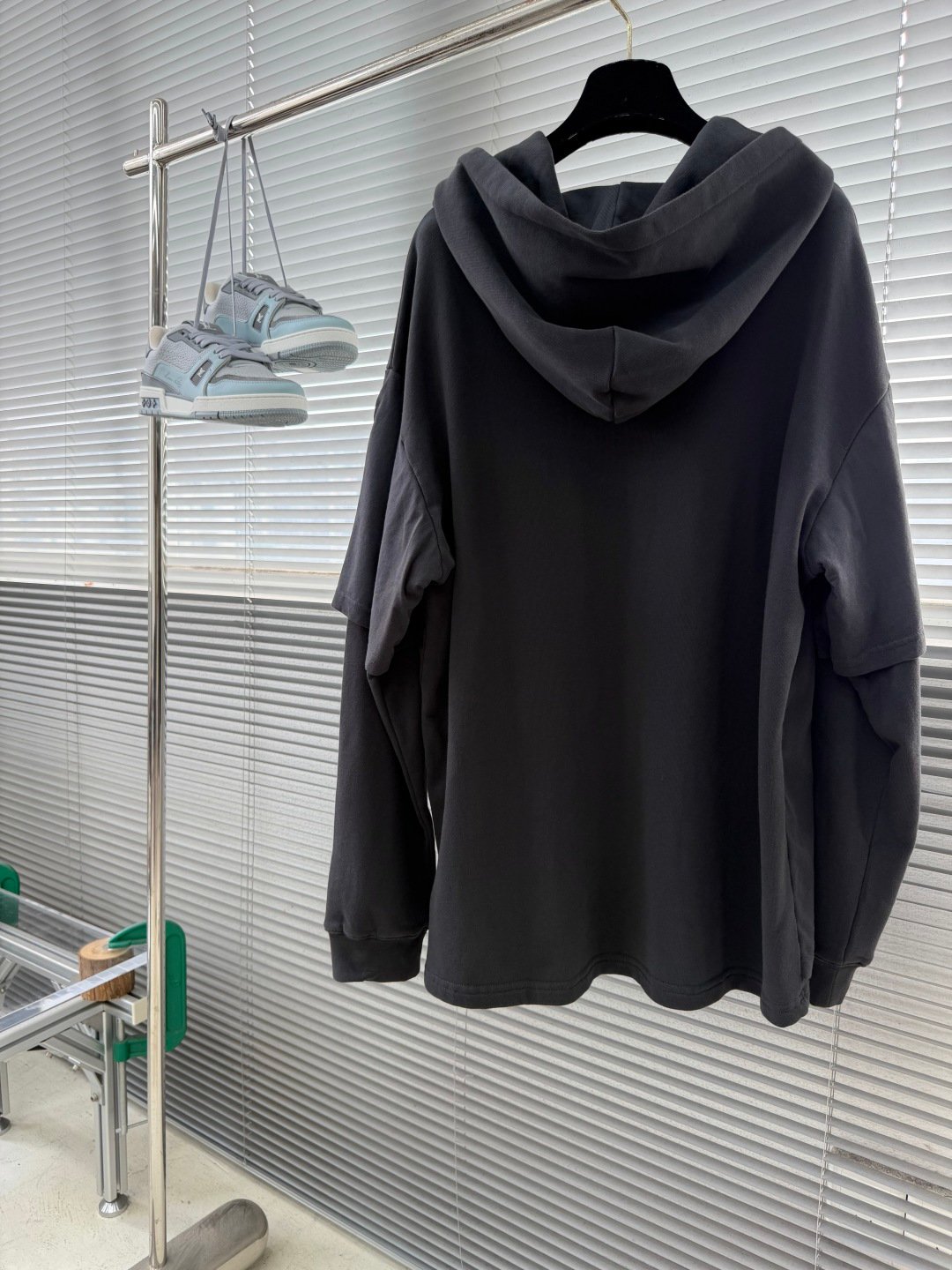 [ACNE STUDIOS] 아크네 스튜디오 로고 레이어드 후드 스웨트셔츠