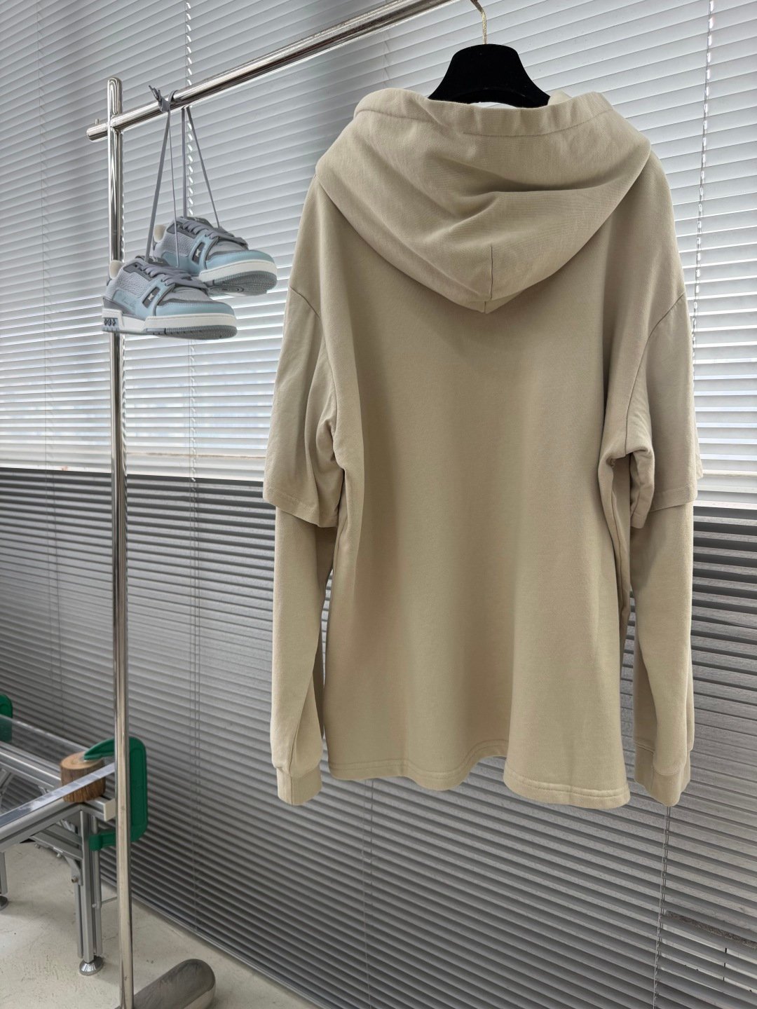 [ACNE STUDIOS] 아크네 스튜디오 로고 레이어드 후드 스웨트셔츠