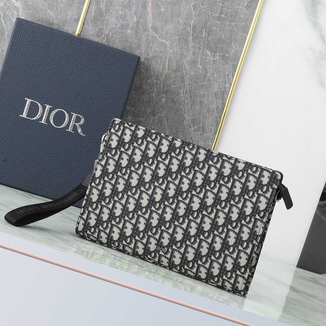 [DIOR] 디올 A5 트라이앵글 오블리크 자카드 클러치