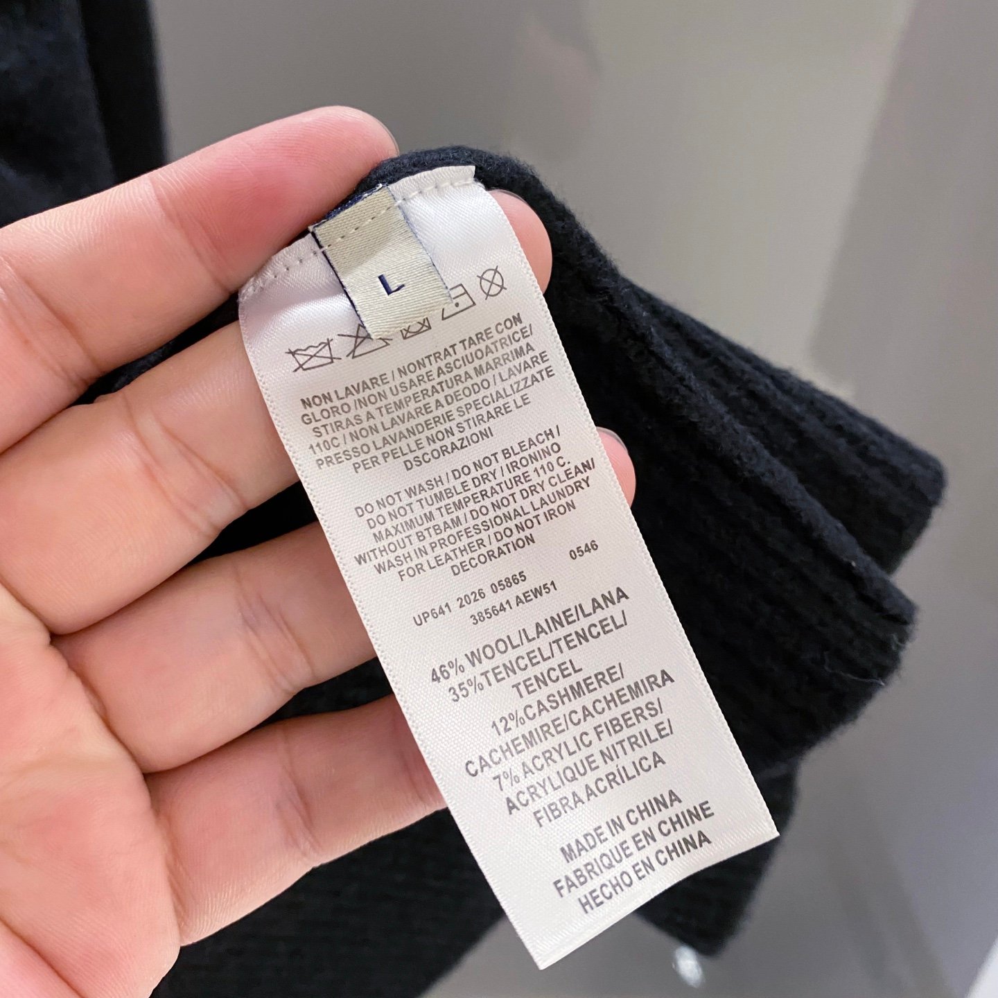 [BRUNELLO CUCINELLI] 브루넬로 쿠치넬리 로고 자수 울 캐시미어 크루넥 니트