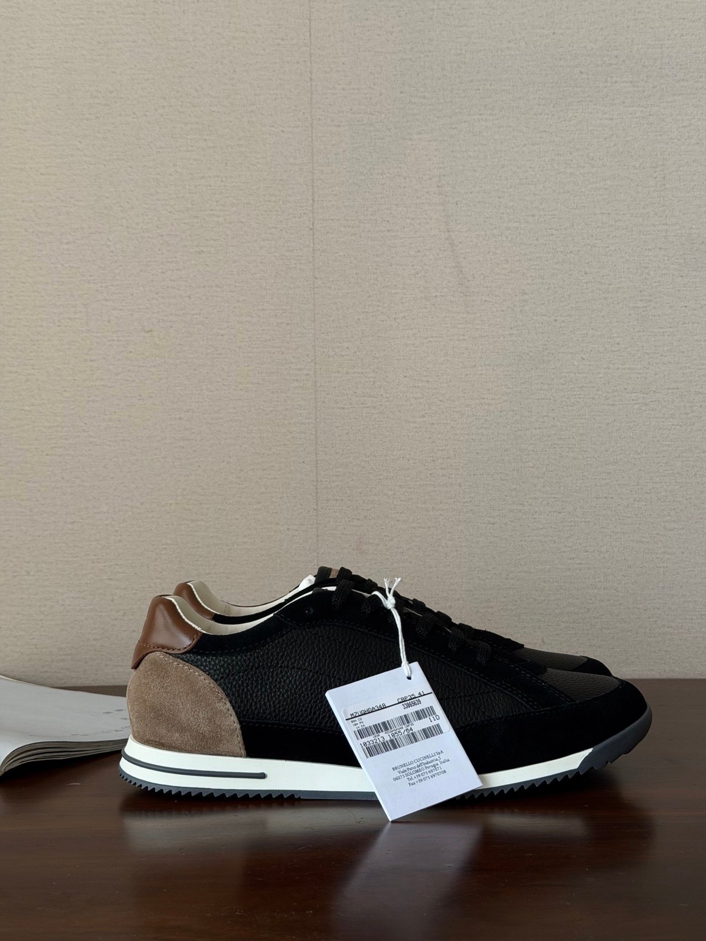 [BRUNELLO CUCINELLI] 브루넬로 쿠치넬리 레더 스웨이드 스니커즈