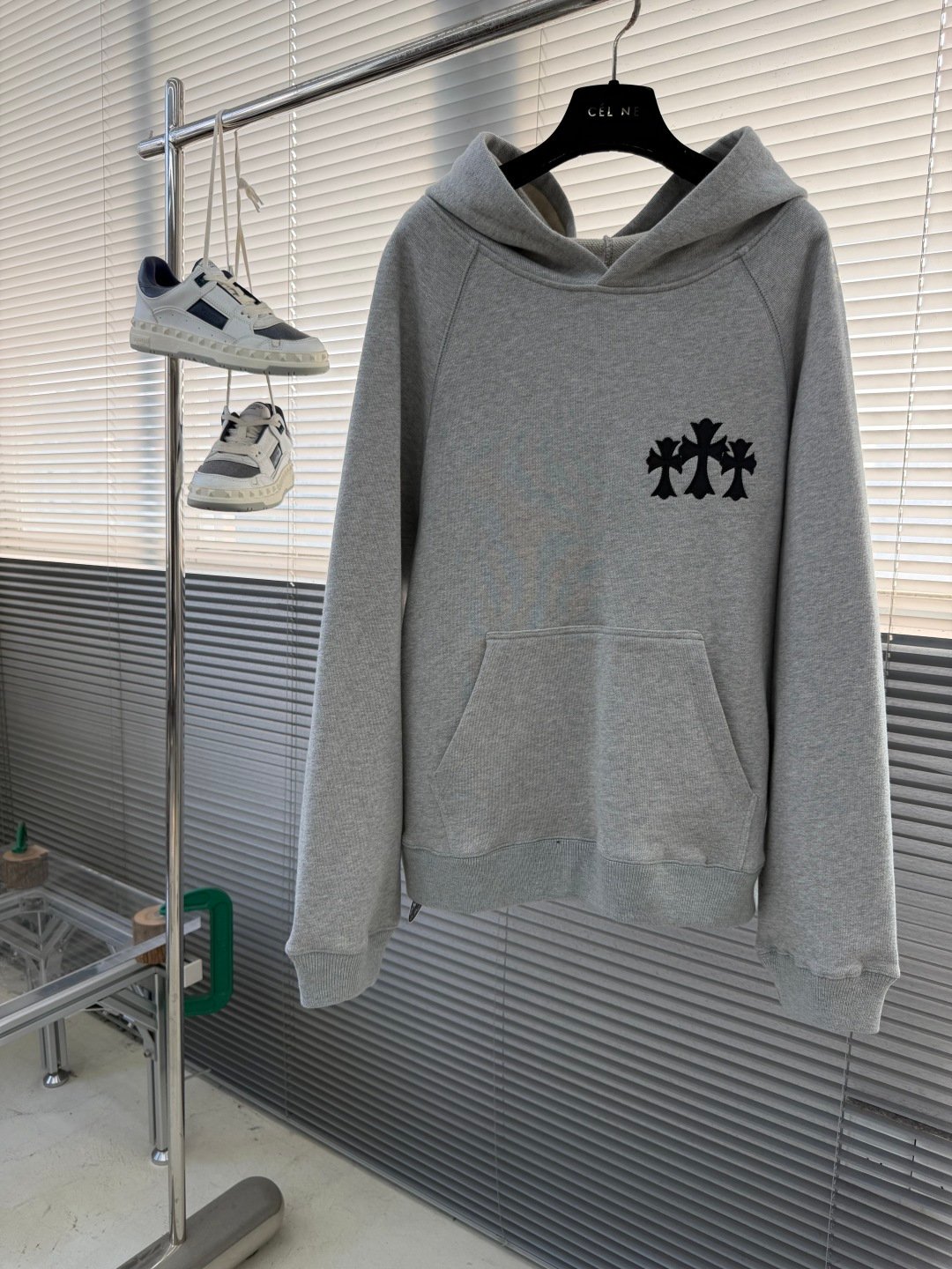 [CHROME HEARTS] 크롬하츠 크로스 패치 로고 후드 스웨트셔츠