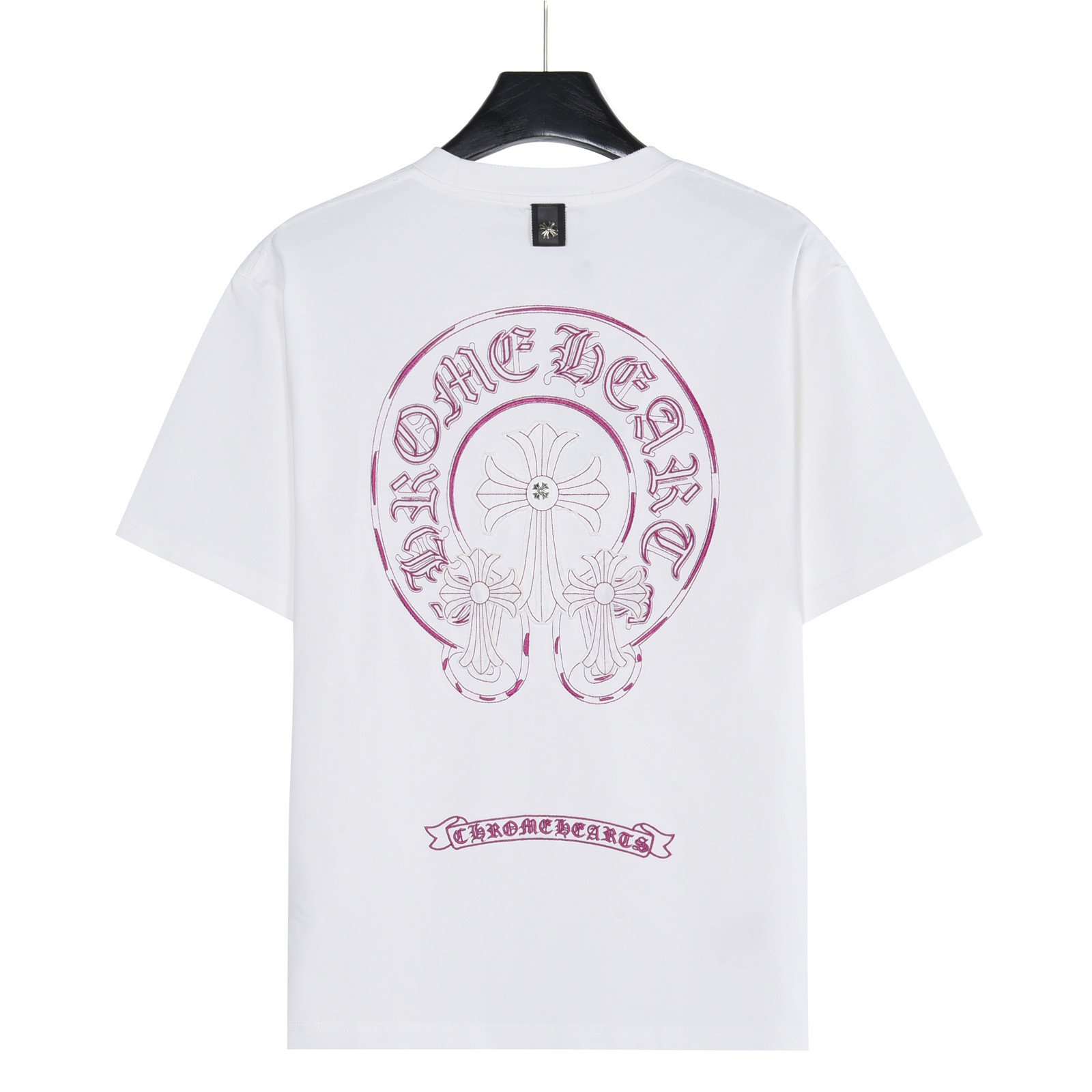 [CHROME HEARTS] 크롬하츠 호스슈 크로스 패치 자수 반팔 티셔츠