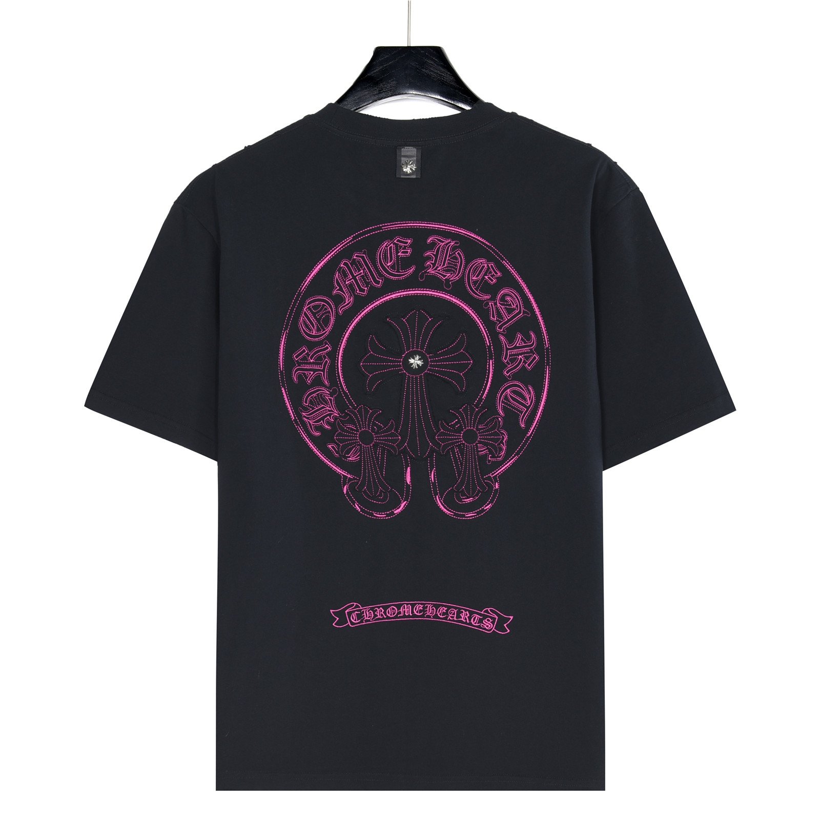[CHROME HEARTS] 크롬하츠 호스슈 크로스 패치 자수 반팔 티셔츠