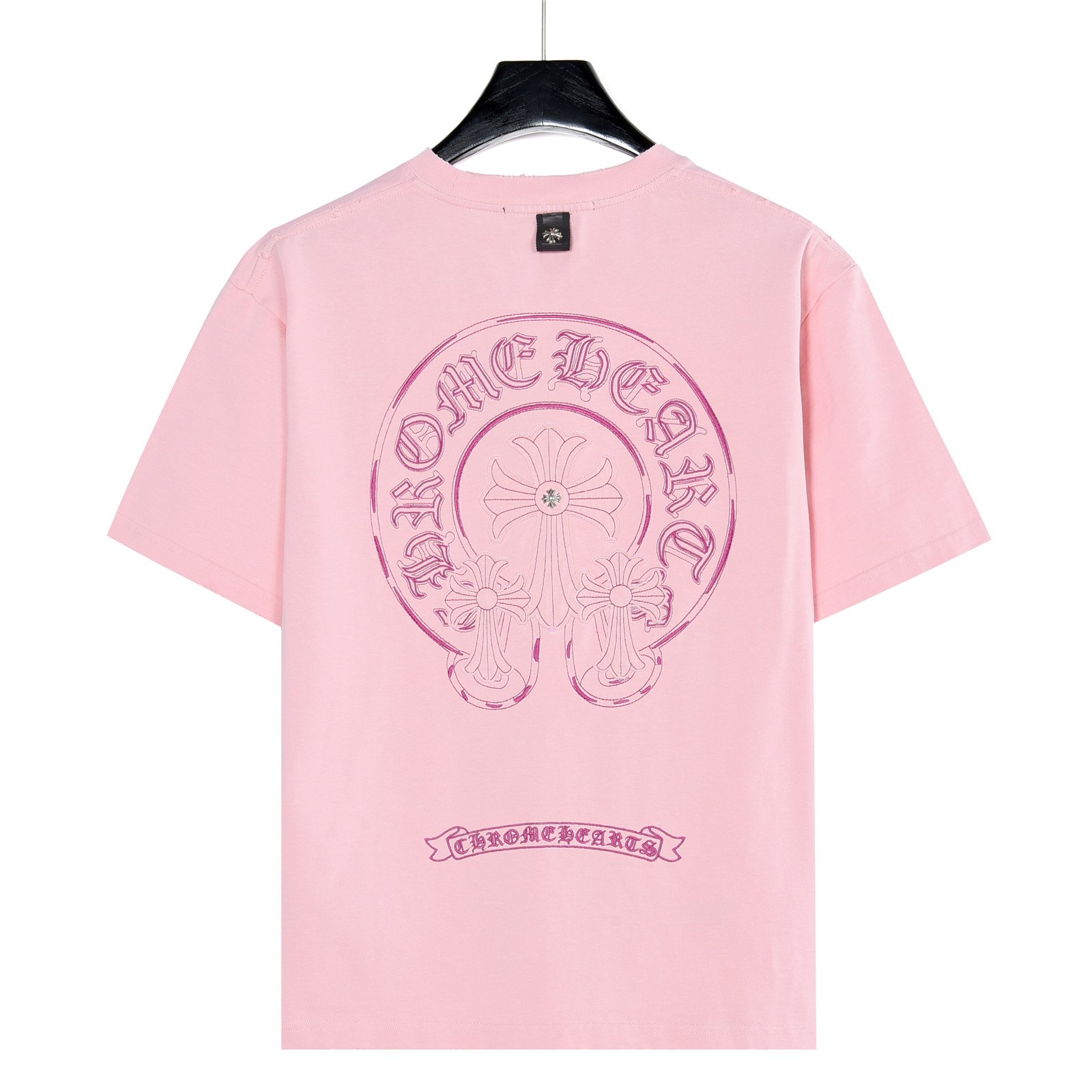 [CHROME HEARTS] 크롬하츠 호스슈 크로스 패치 자수 반팔 티셔츠