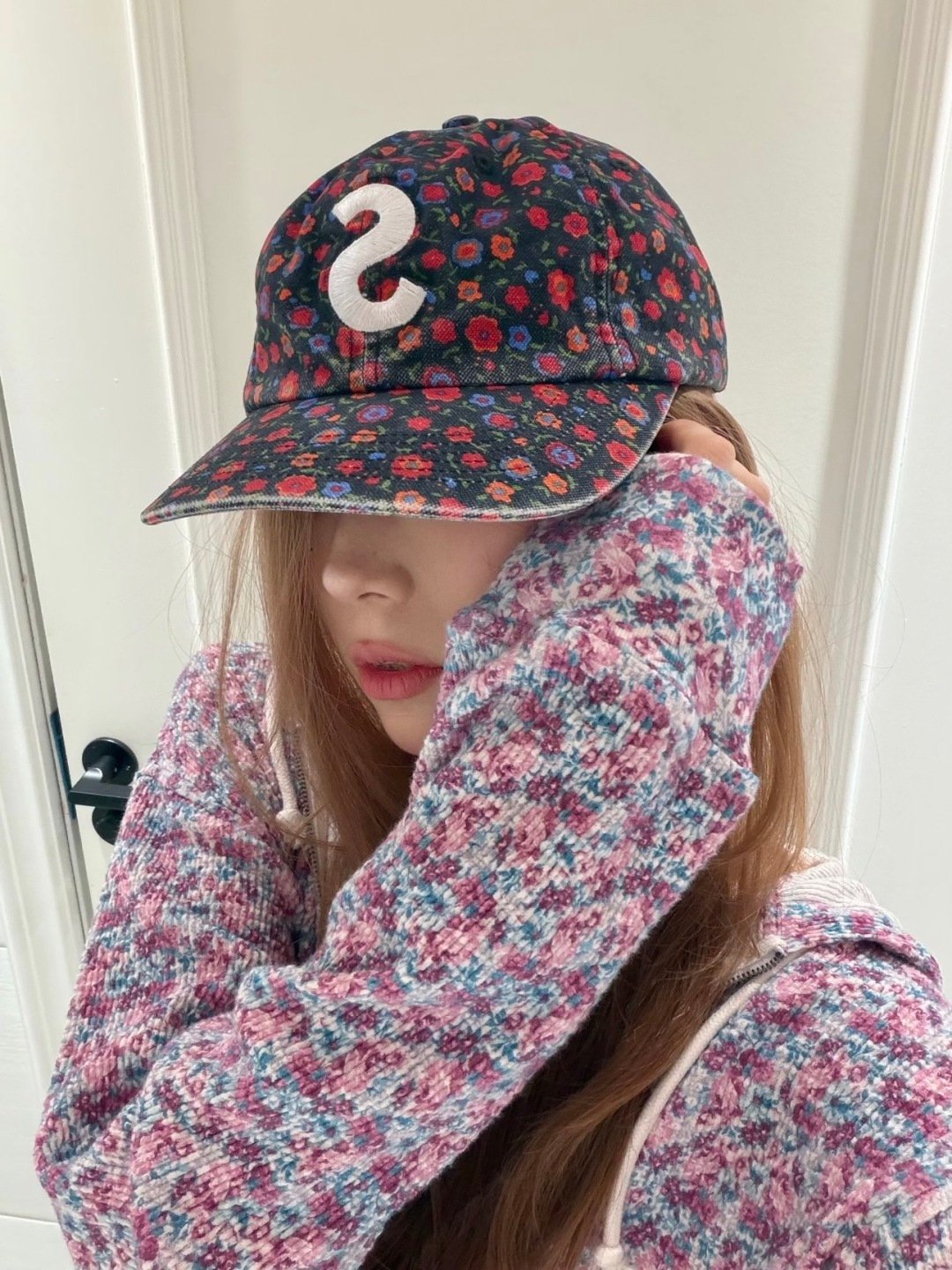 [STUSSY] 스투시 플라워 와플 후드 집업