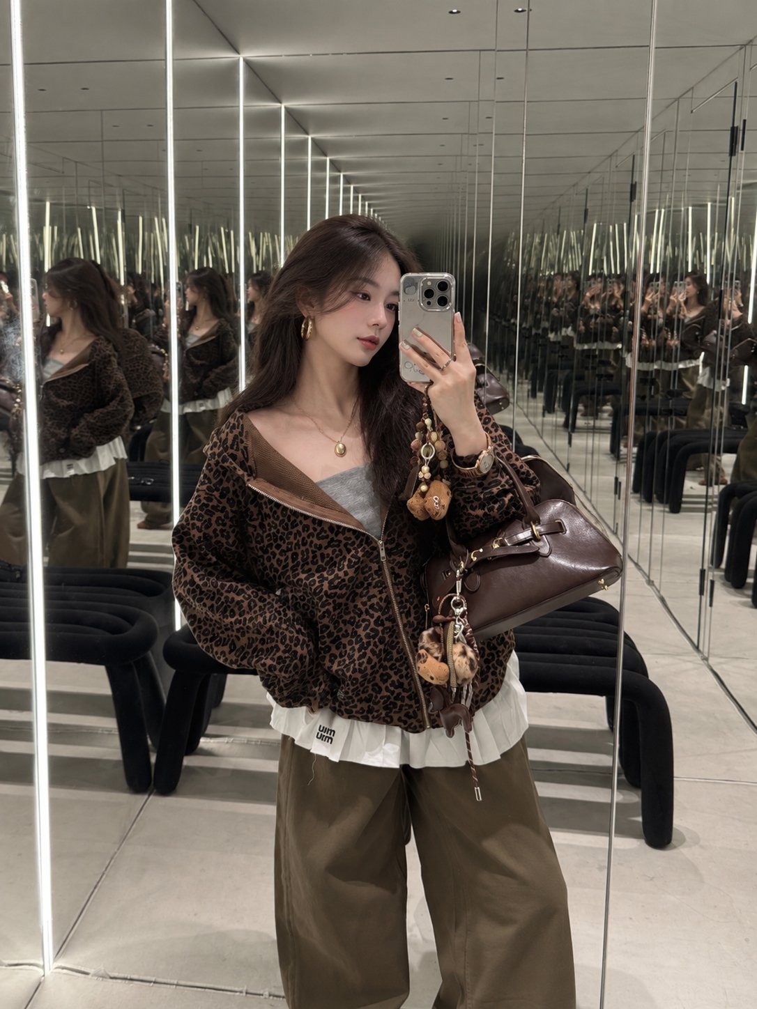 [SUPREME] 슈프림 레오파드 와플 후드 집업