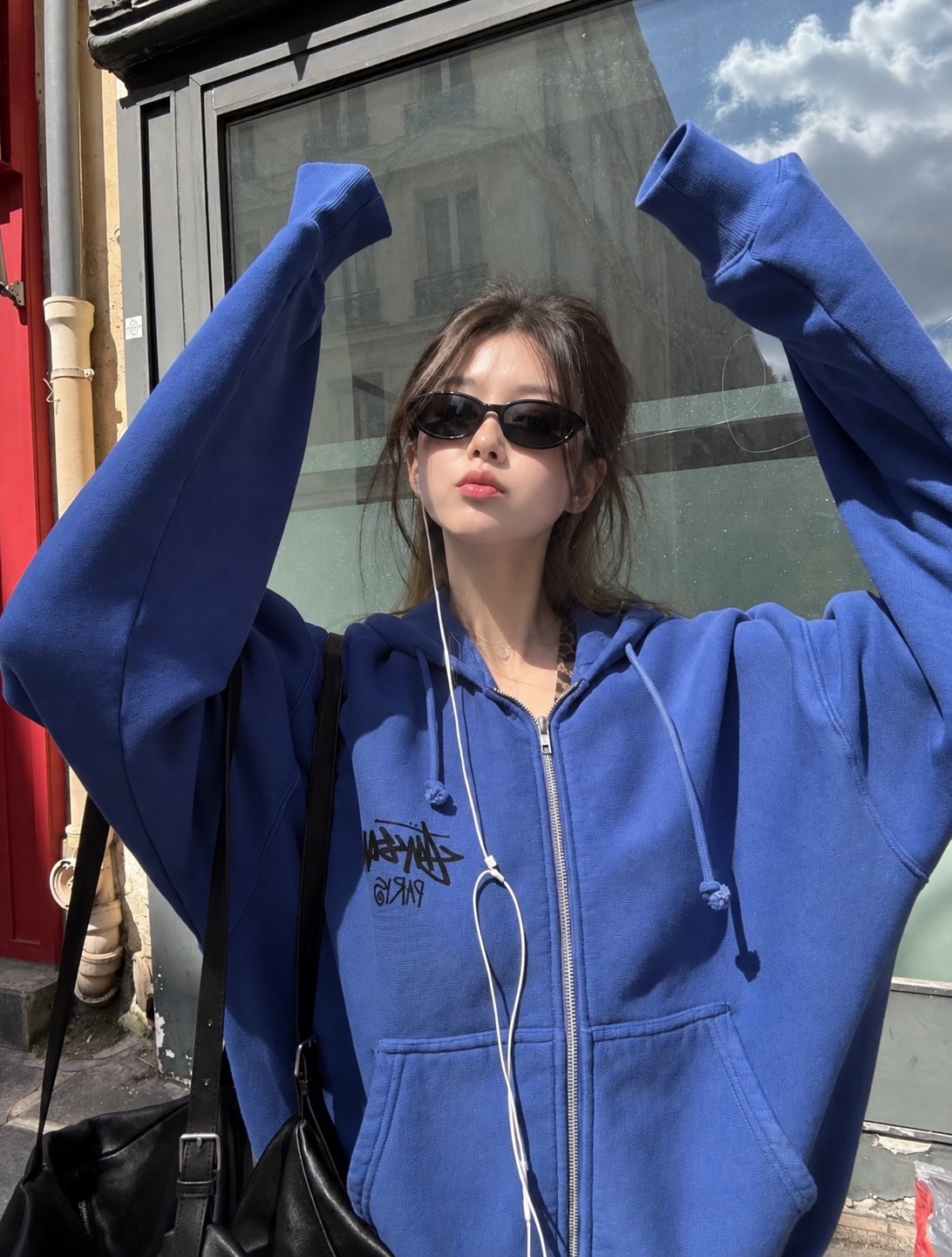 [STUSSY] 스투시 파리 미드나잇 블루 후드 집업