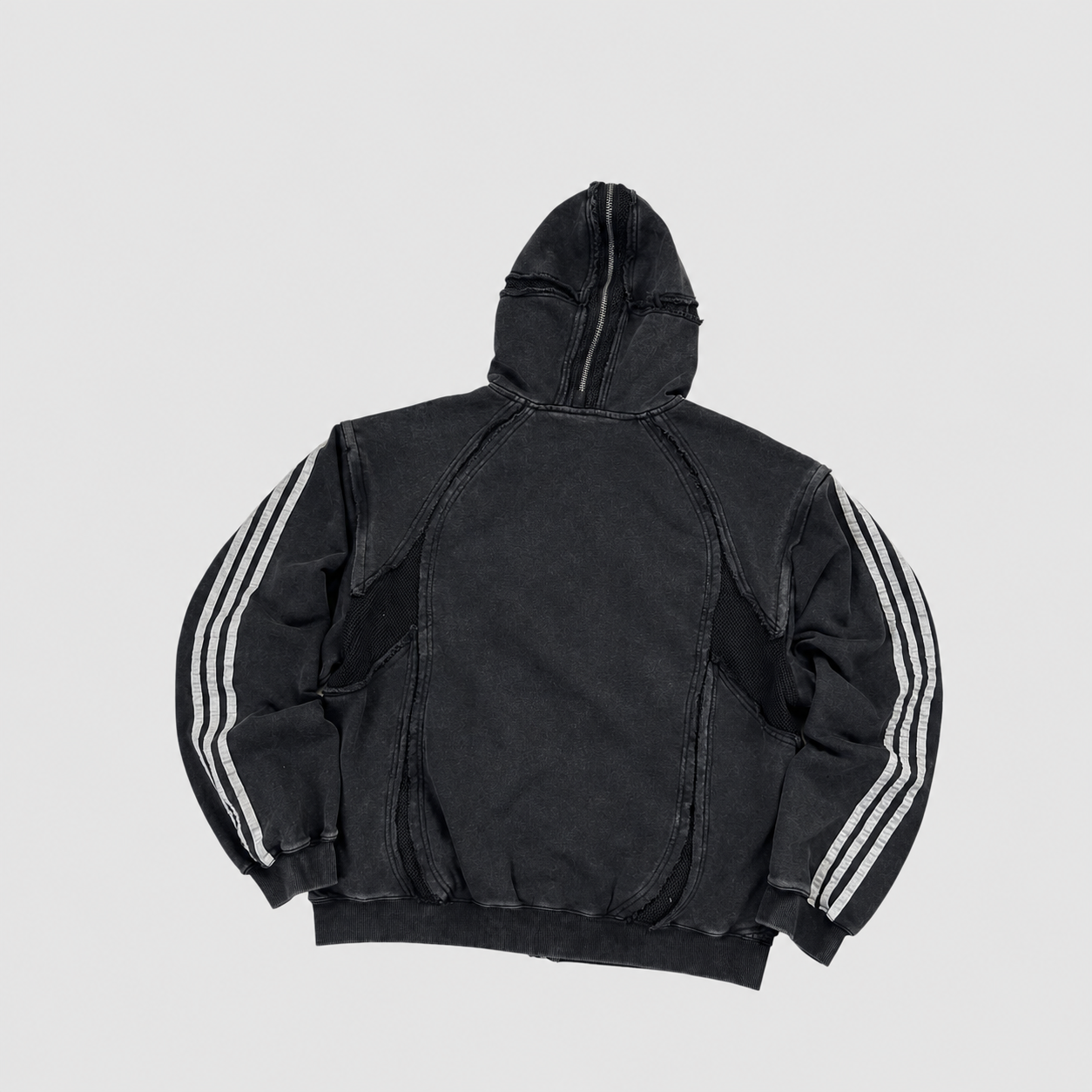 [Adidas originals x Thug club] 아디다스 오리지널스 x 터그 클럽 팀가이스트 워시드 마스크 후드 집업