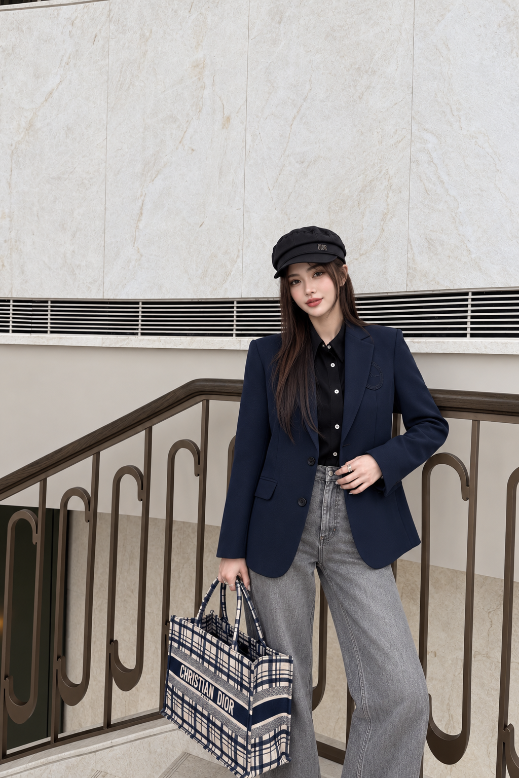 [DIOR] 디올 로고 패치 싱글 블레이저