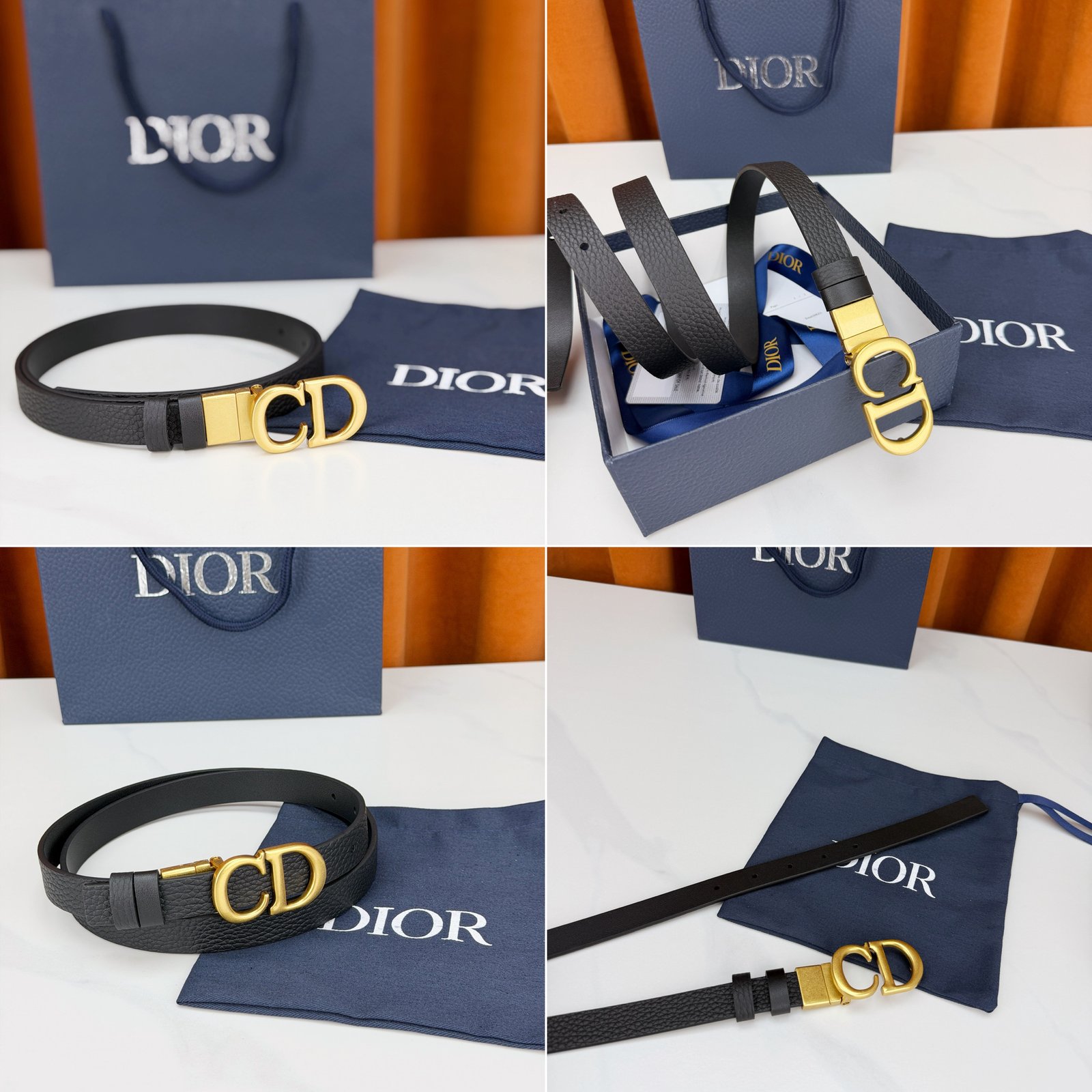 [DIOR] 디올 CD 버클 리버서블 레더 벨트