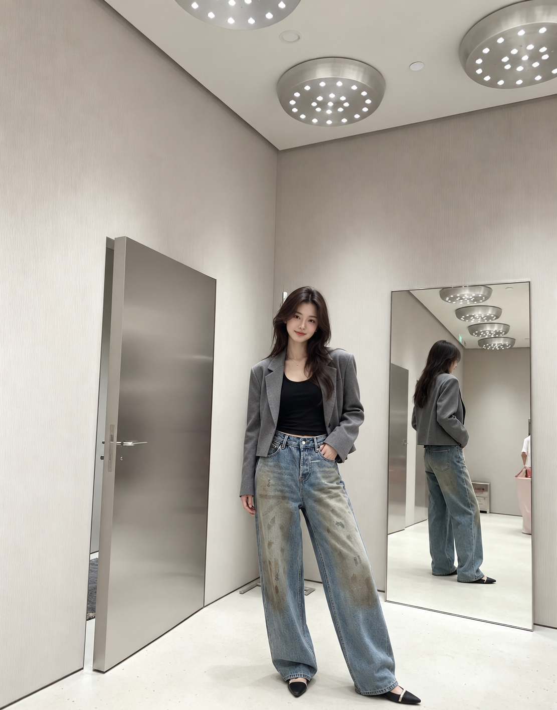 [ACNE STUDIOS] 아크네 스튜디오 워시드 와이드 데님 팬츠