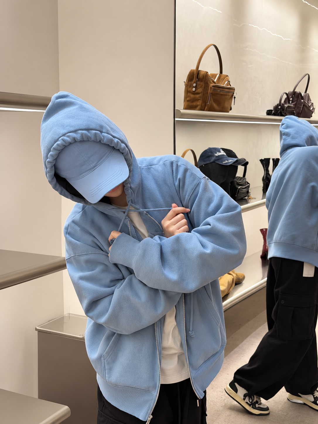[ACNE STUDIOS] 아크네 스튜디오 워시드 로고 베이스볼 캡