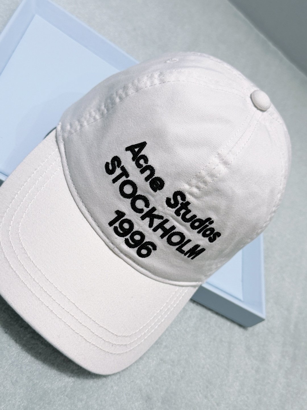 [ACNE STUDIOS] 아크네 스튜디오 워시드 로고 베이스볼 캡
