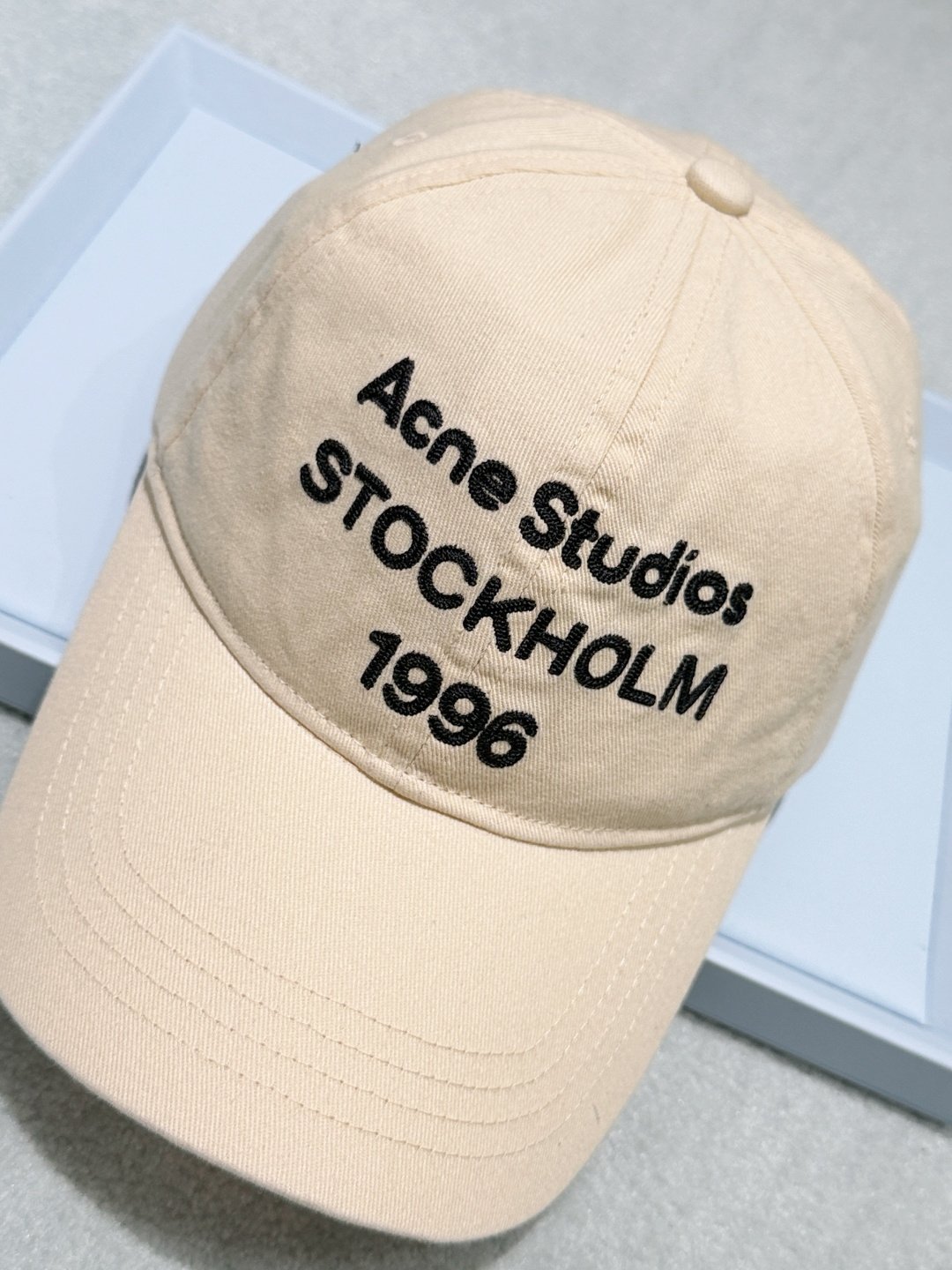 [ACNE STUDIOS] 아크네 스튜디오 워시드 로고 베이스볼 캡