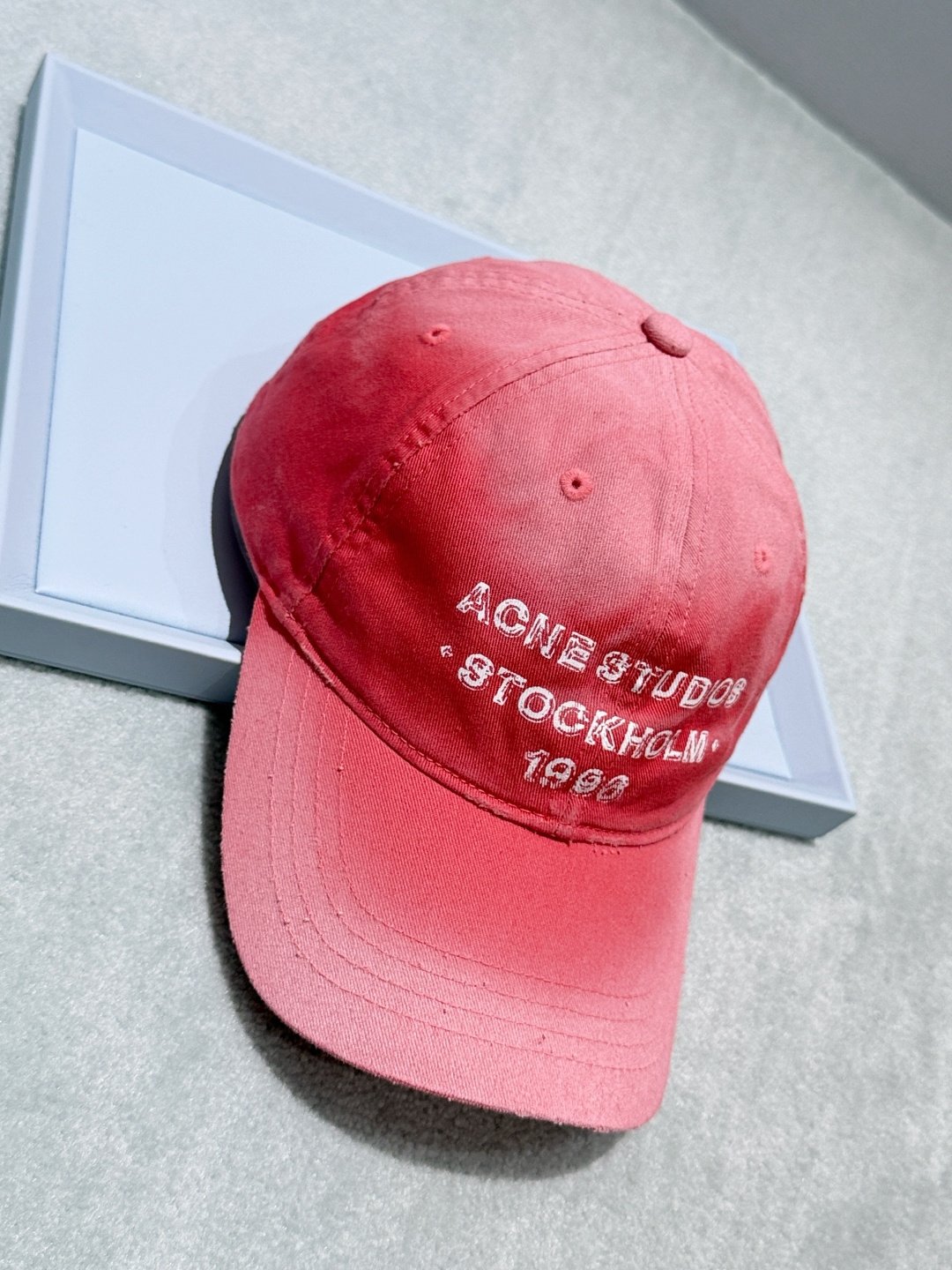 [ACNE STUDIOS] 아크네 스튜디오 워시드 로고 베이스볼 캡