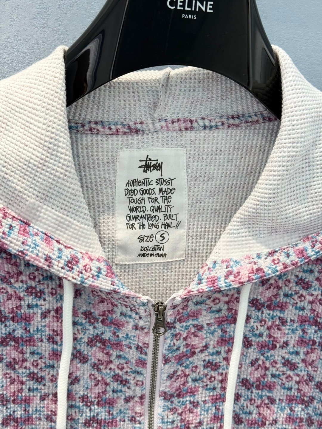 [STUSSY] 스투시 플라워 와플 후드 집업