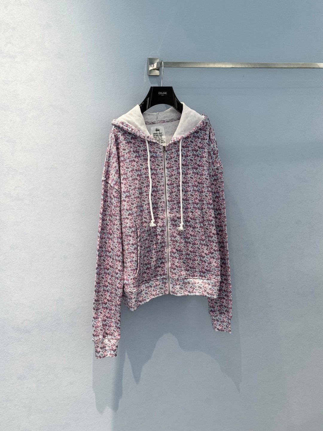 [STUSSY] 스투시 플라워 와플 후드 집업