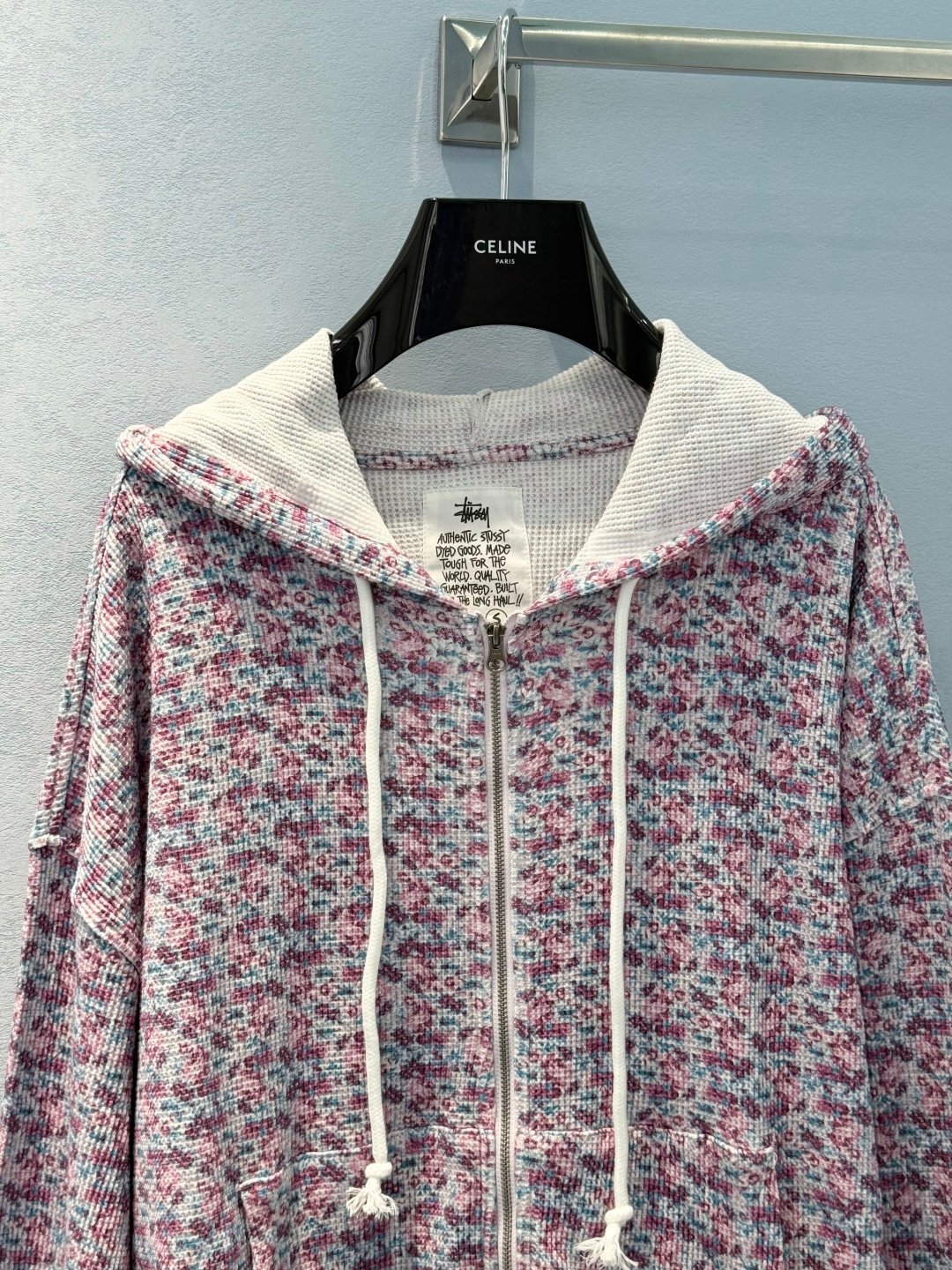 [STUSSY] 스투시 플라워 와플 후드 집업
