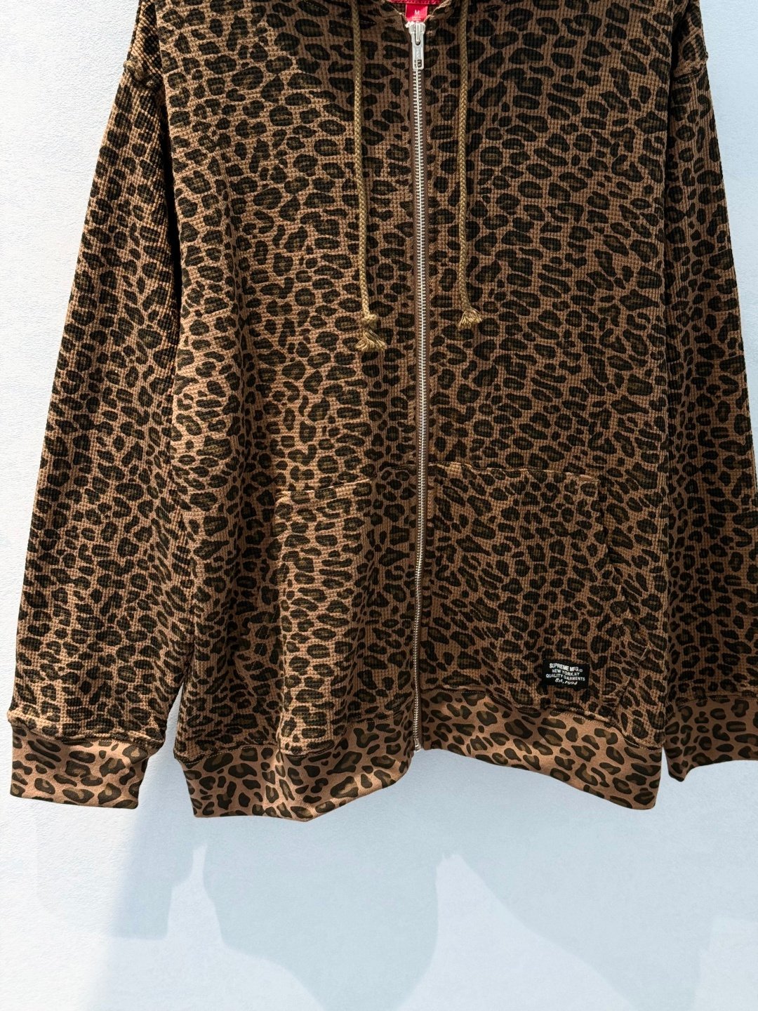 [SUPREME] 슈프림 레오파드 와플 후드 집업