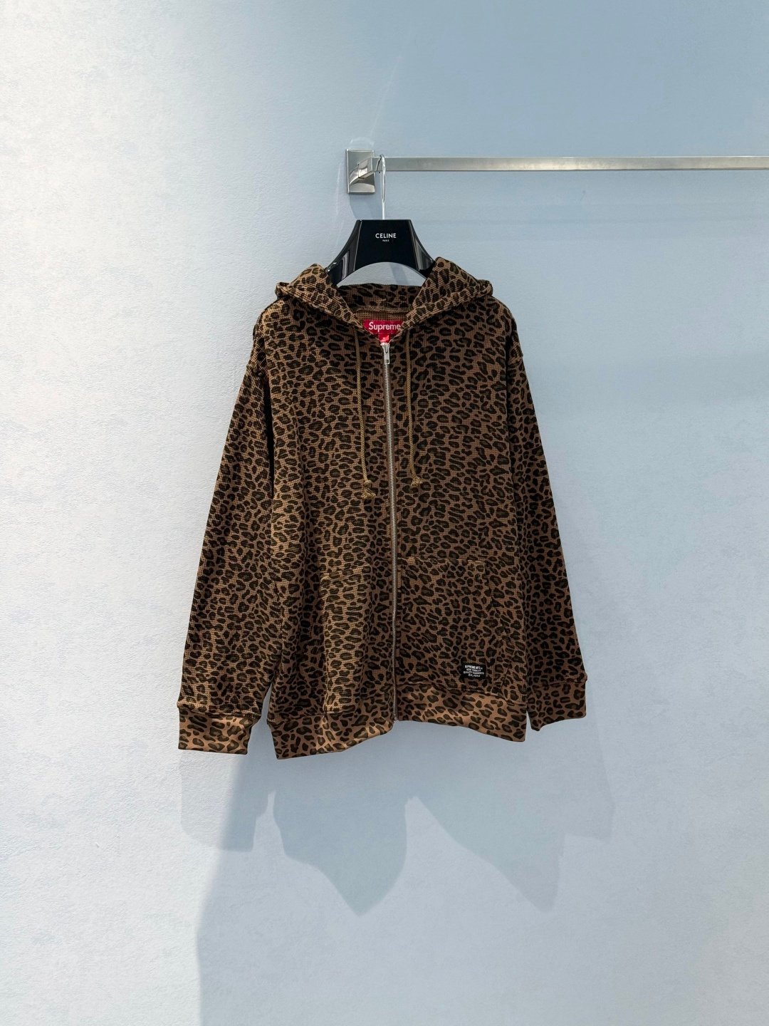 [SUPREME] 슈프림 레오파드 와플 후드 집업