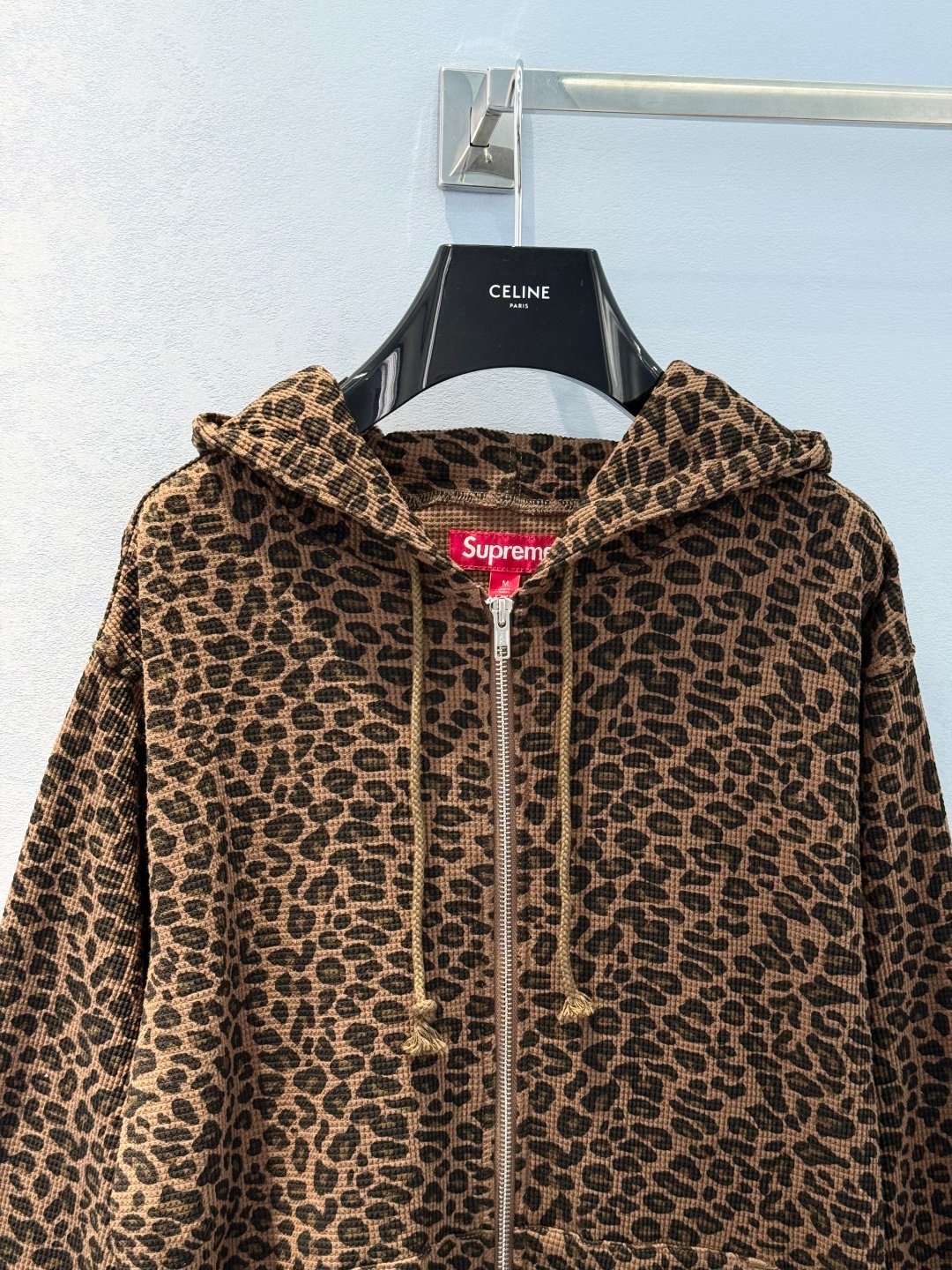 [SUPREME] 슈프림 레오파드 와플 후드 집업