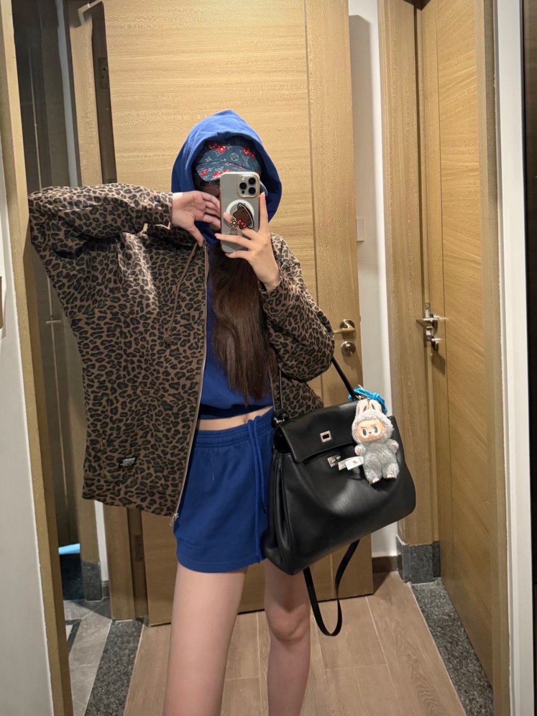 [SUPREME] 슈프림 레오파드 와플 후드 집업