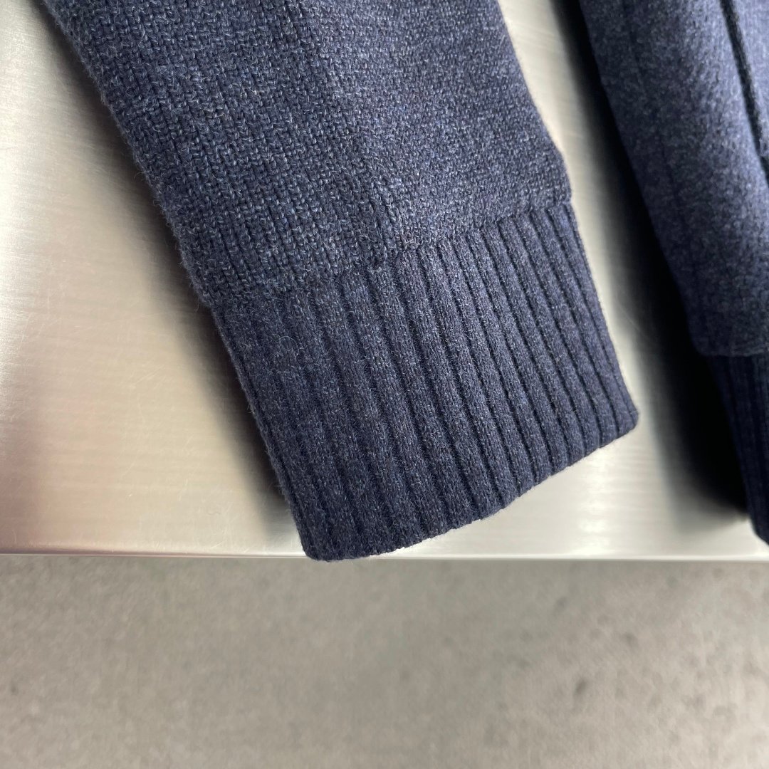 [LORO PIANA] 로로피아나 울 블렌드 스탠드 칼라 버튼 자켓