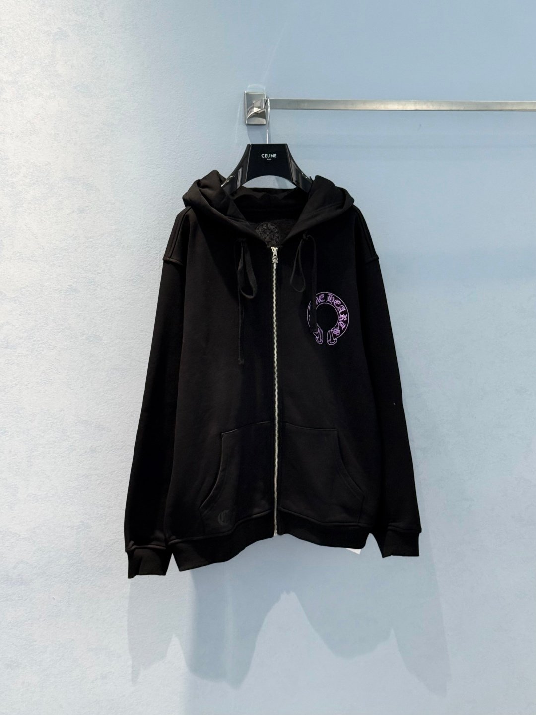 [CHROME HEARTS] 크롬하츠 퍼플 그래픽 풀집 후드 집업