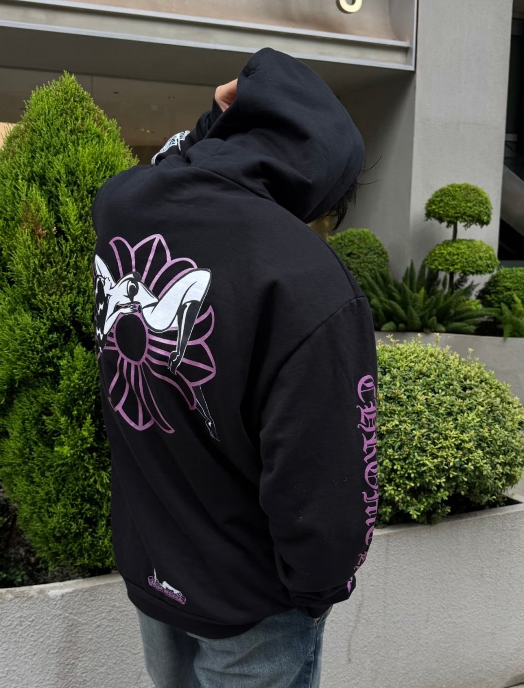 [CHROME HEARTS] 크롬하츠 퍼플 그래픽 풀집 후드 집업