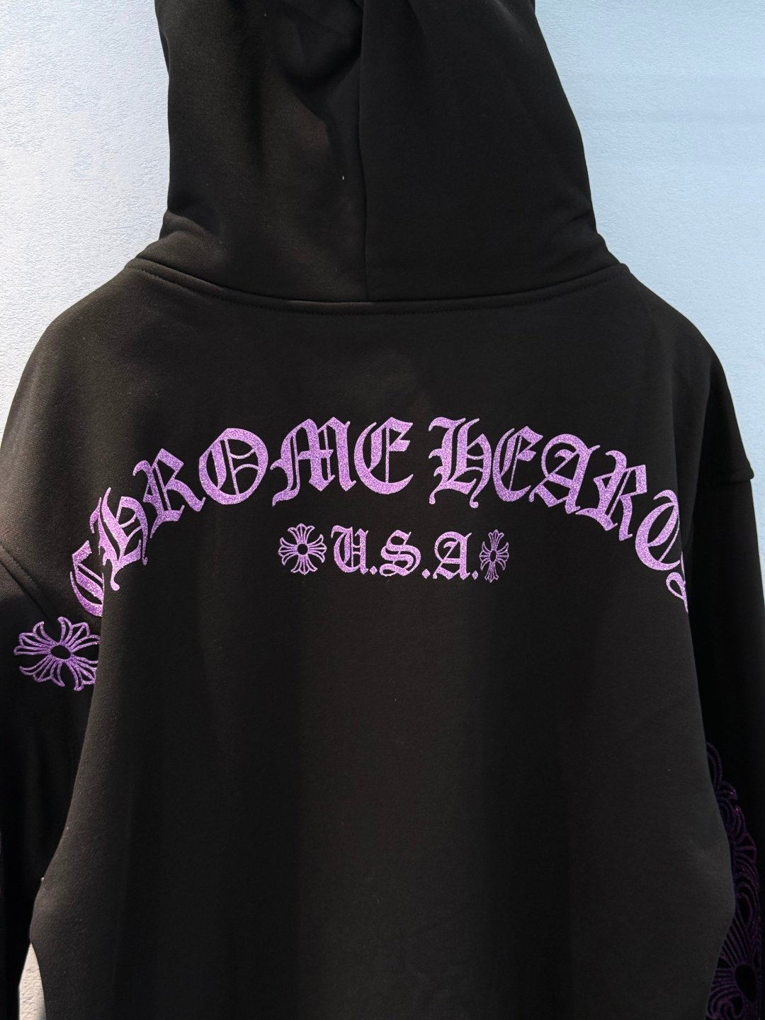 [CHROME HEARTS] 크롬하츠 퍼플 그래픽 풀집 후드 집업