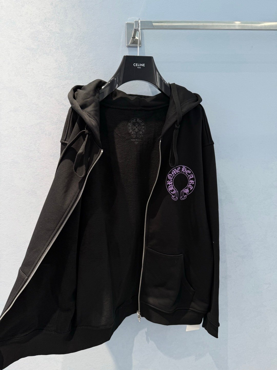 [CHROME HEARTS] 크롬하츠 퍼플 그래픽 풀집 후드 집업
