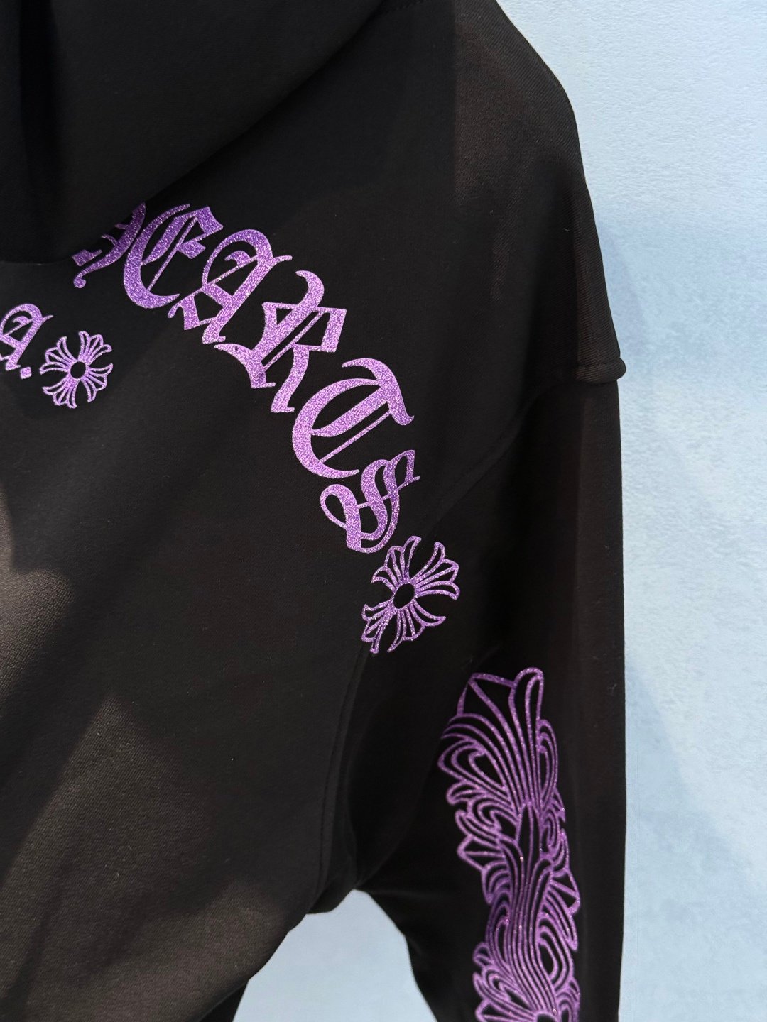 [CHROME HEARTS] 크롬하츠 퍼플 그래픽 풀집 후드 집업